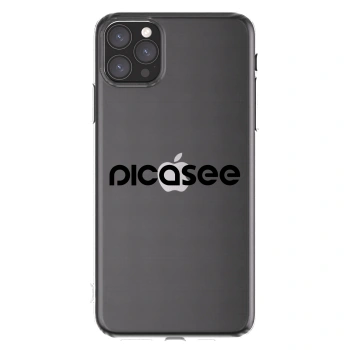 Picasee silikonski prozorni ovitek za Apple iPhone 11 Pro Max - Picasee - new logo - black