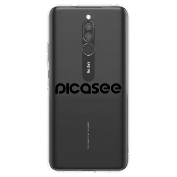 Picasee silikonski prozorni ovitek za Xiaomi Redmi 8 - Picasee - new logo - black