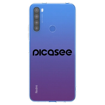 Picasee silikonski prozorni ovitek za Xiaomi Redmi Note 8T - Picasee - new logo - black