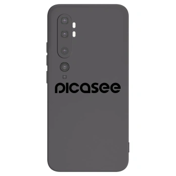 Picasee silikonski črni ovitek za Xiaomi Mi Note 10 (Pro) - Picasee - new logo - black