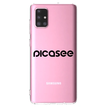 Picasee silikonski prozorni ovitek za Samsung Galaxy A71 A715F - Picasee - new logo - black