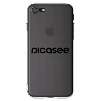 Picasee silikonski prozorni ovitek za Apple iPhone SE 2020 - Picasee - new logo - black