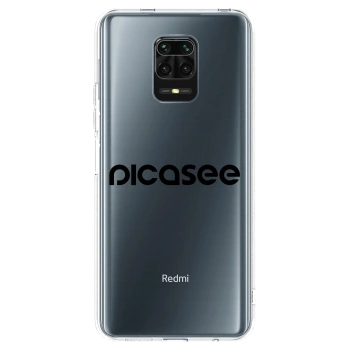 Picasee silikonski prozorni ovitek za Xiaomi Redmi Note 9 Pro - Picasee - new logo - black