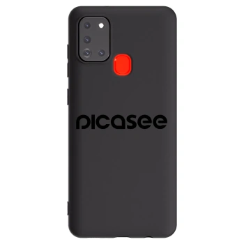 Picasee silikonski črni ovitek za Samsung Galaxy A21s - Picasee - new logo - black