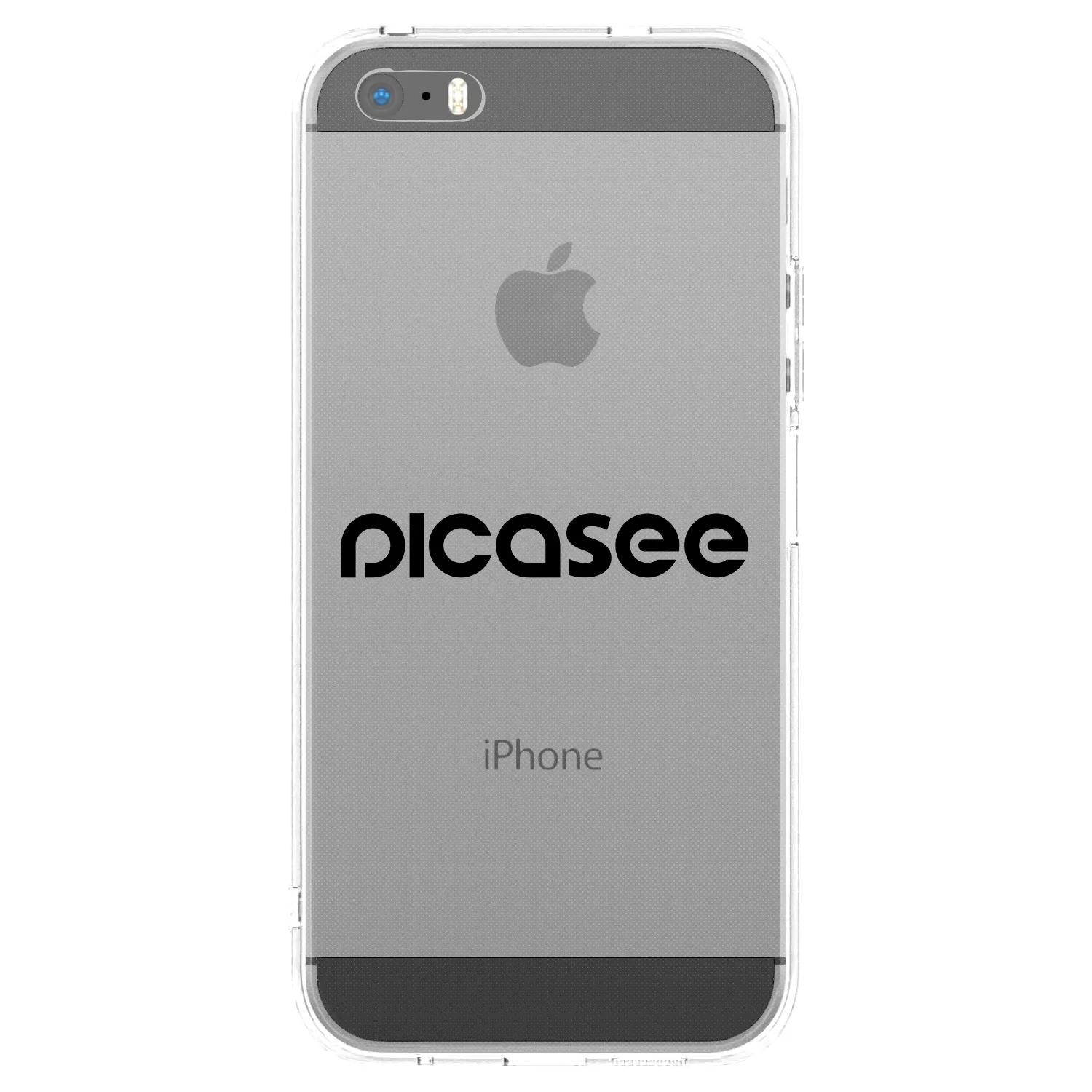 Picasee silikonski prozorni ovitek za Apple iPhone 5/5S/SE - Picasee - new logo - black