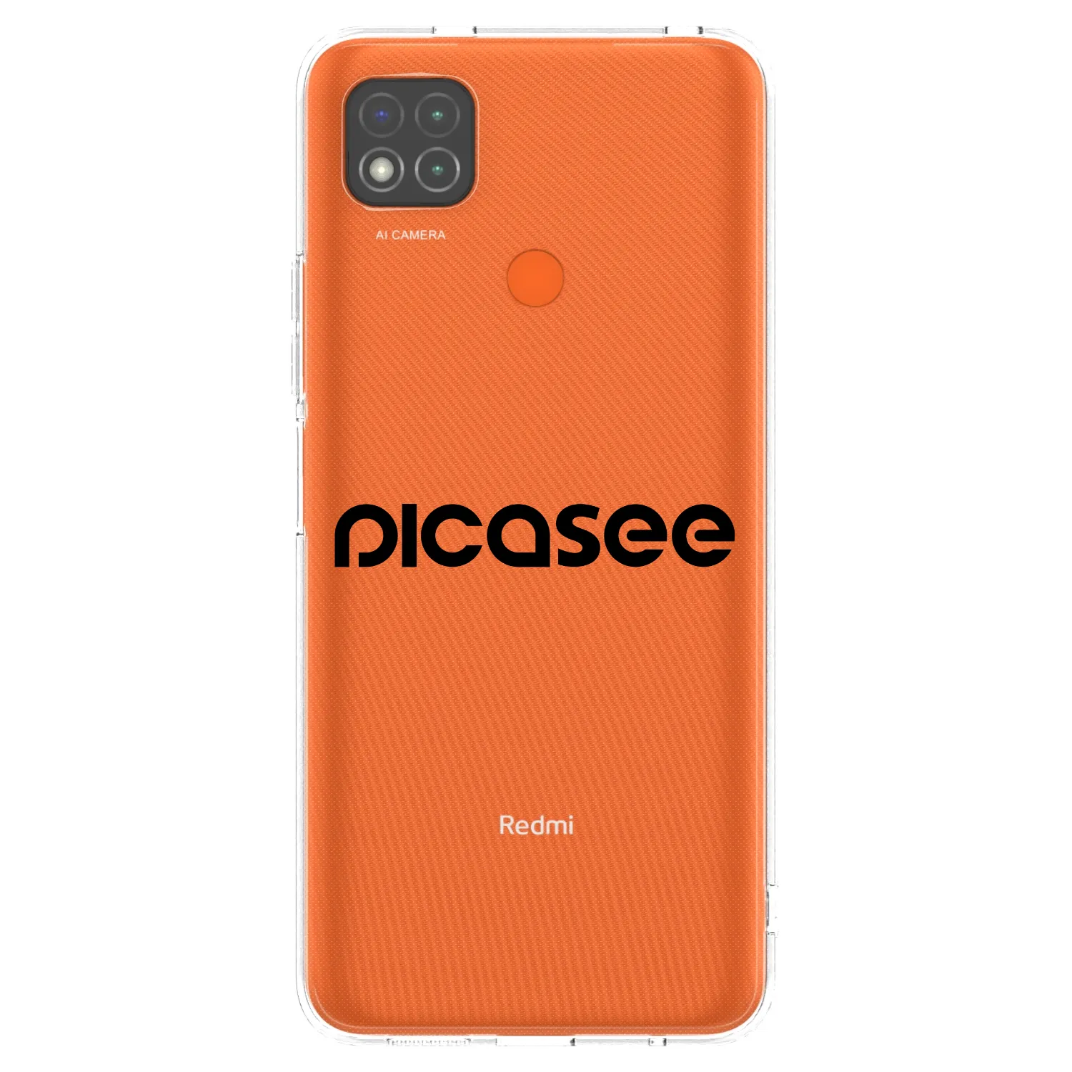 Picasee silikonski prozorni ovitek za Xiaomi Redmi 9C - Picasee - new logo - black