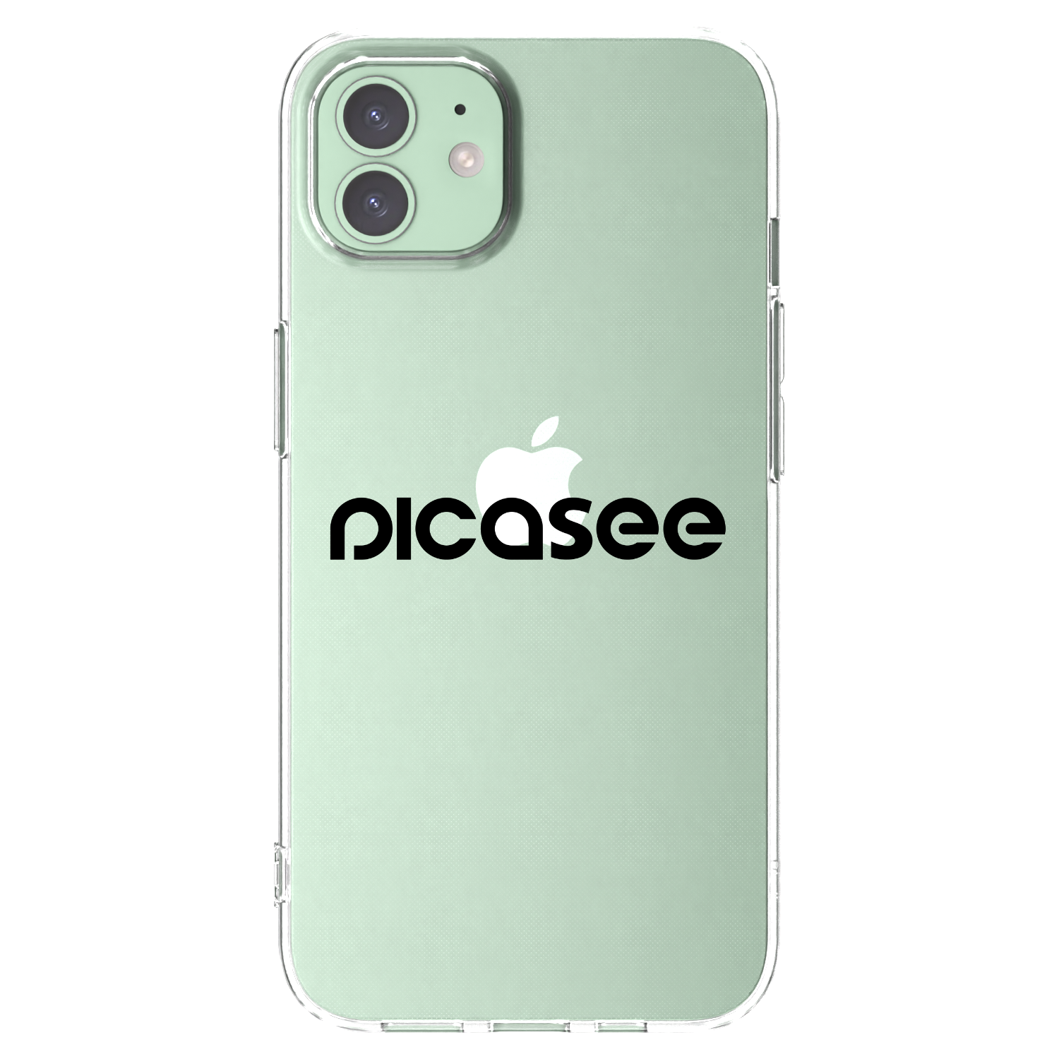 Picasee silikonski prozorni ovitek za Apple iPhone 12 - Picasee - new logo - black