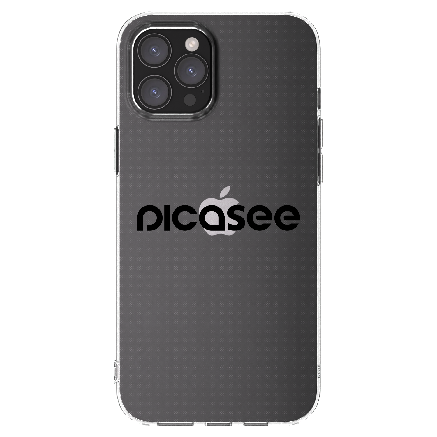 Picasee silikonski prozorni ovitek za Apple iPhone 12 Pro Max - Picasee - new logo - black