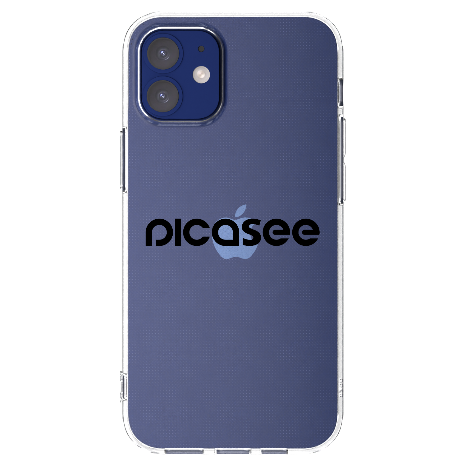 Picasee silikonski prozorni ovitek za Apple iPhone 12 mini - Picasee - new logo - black