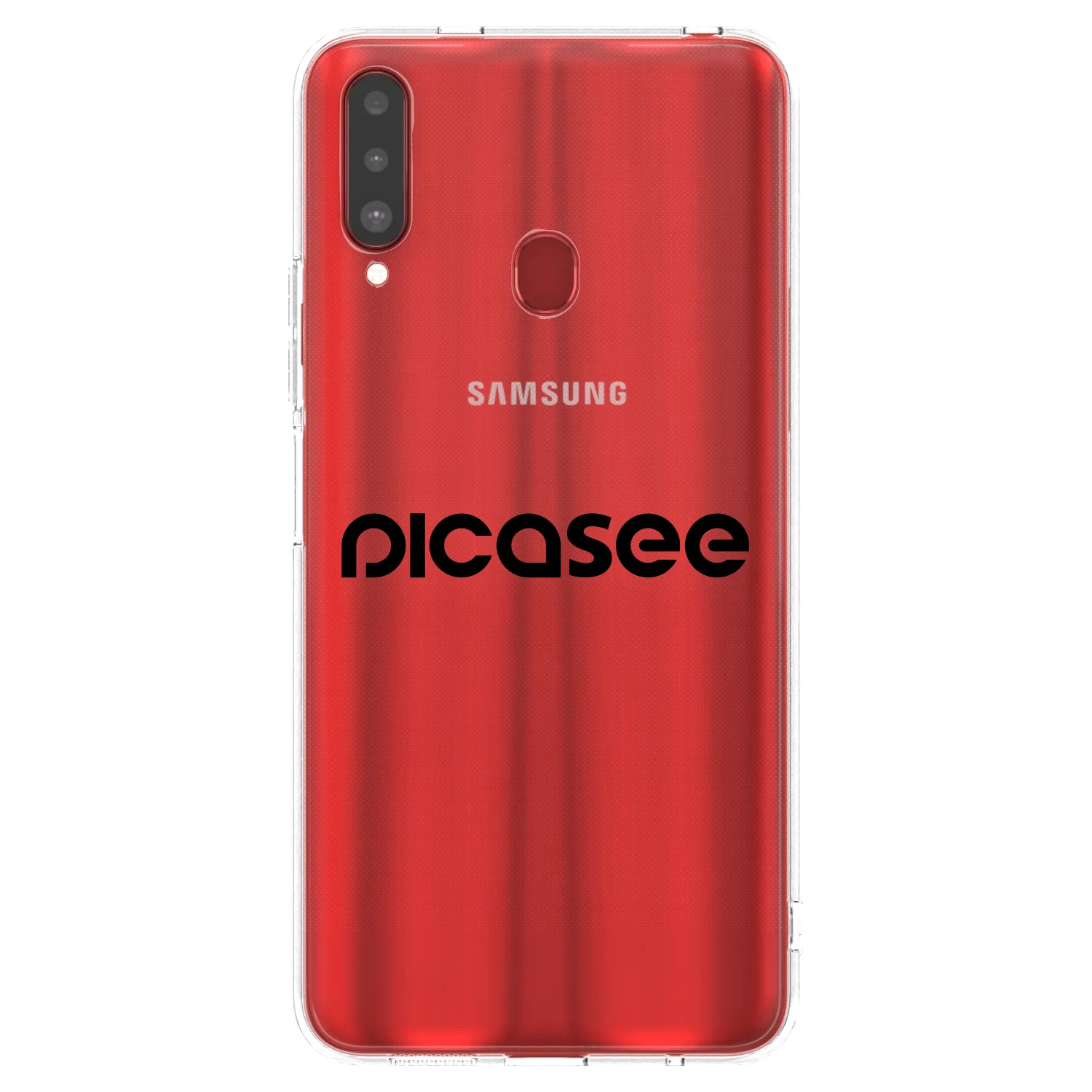 Picasee silikonski prozorni ovitek za Samsung Galaxy A20s - Picasee - new logo - black