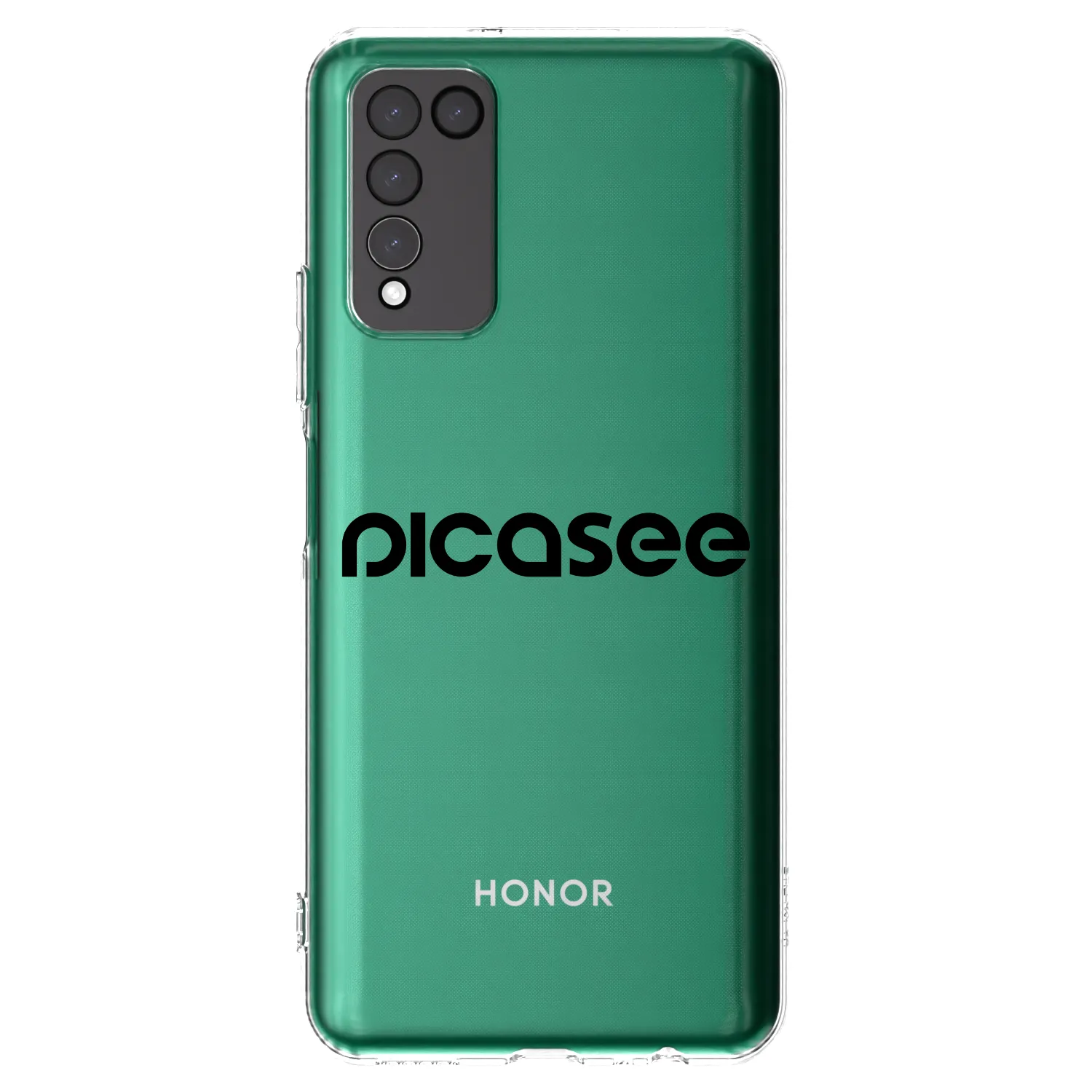 Picasee silikonski prozorni ovitek za Honor 10X Lite - Picasee - new logo - black