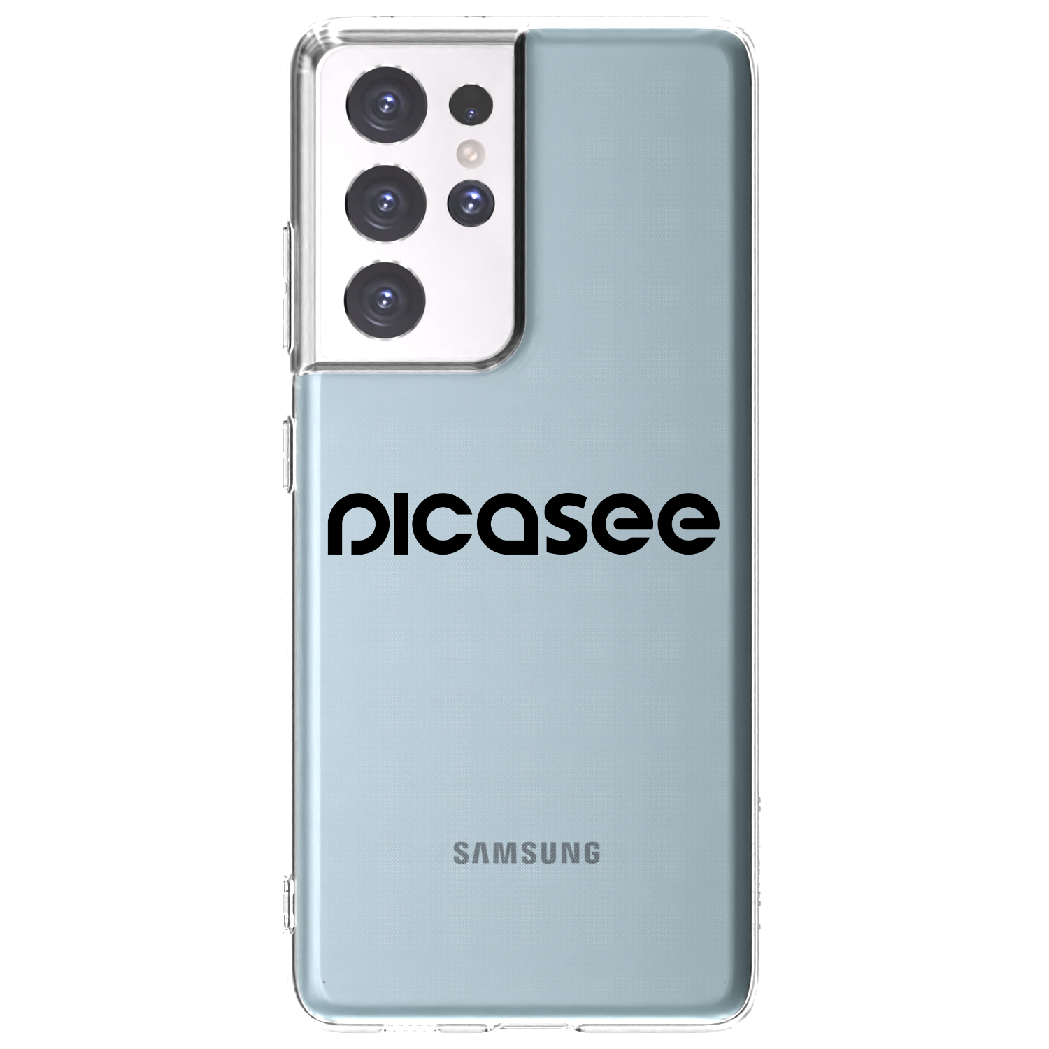 Picasee silikonski prozorni ovitek za Samsung Galaxy S21 Ultra 5G G998B - Picasee - new logo - black