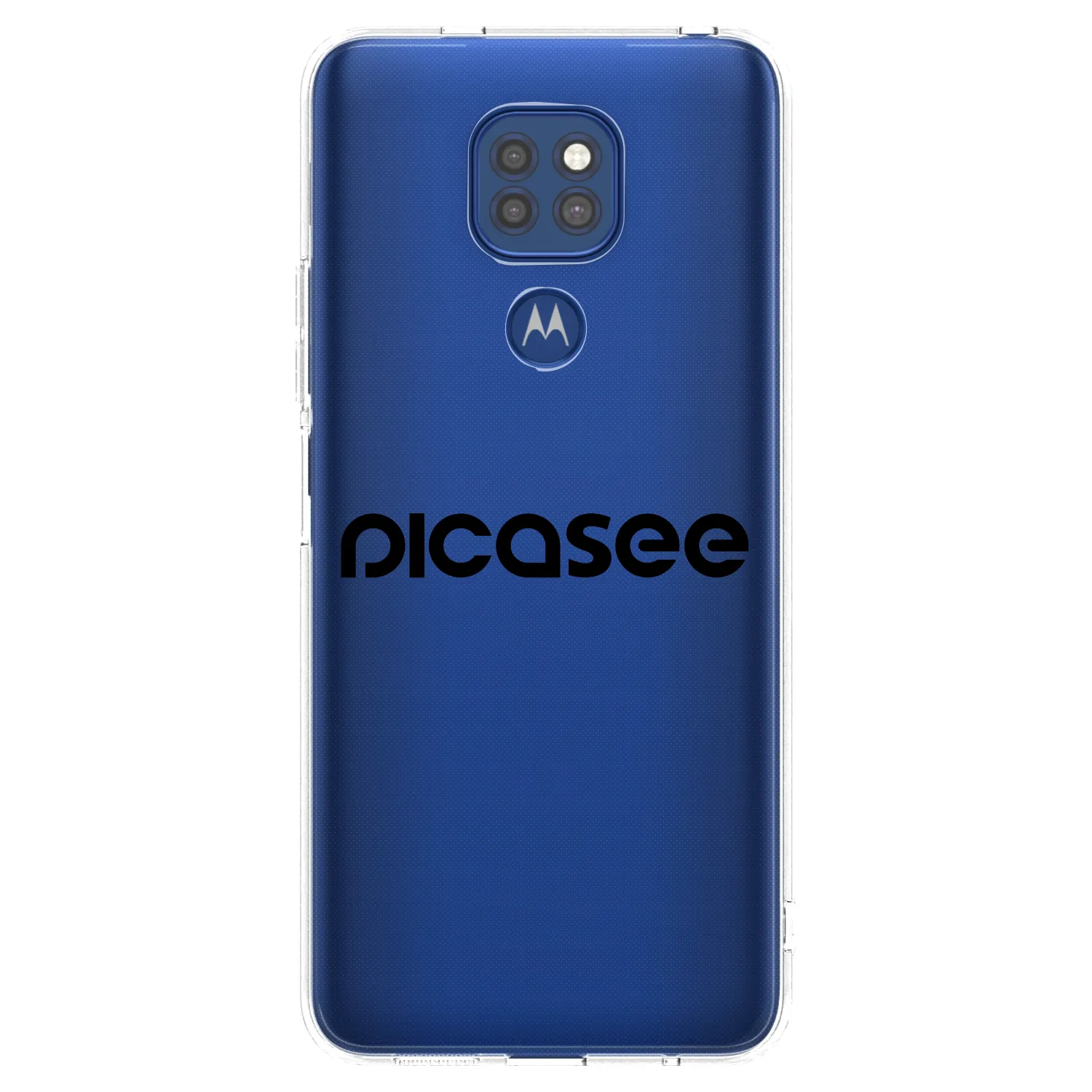 Picasee silikonski prozorni ovitek za Motorola Moto G9 Play - Picasee - new logo - black