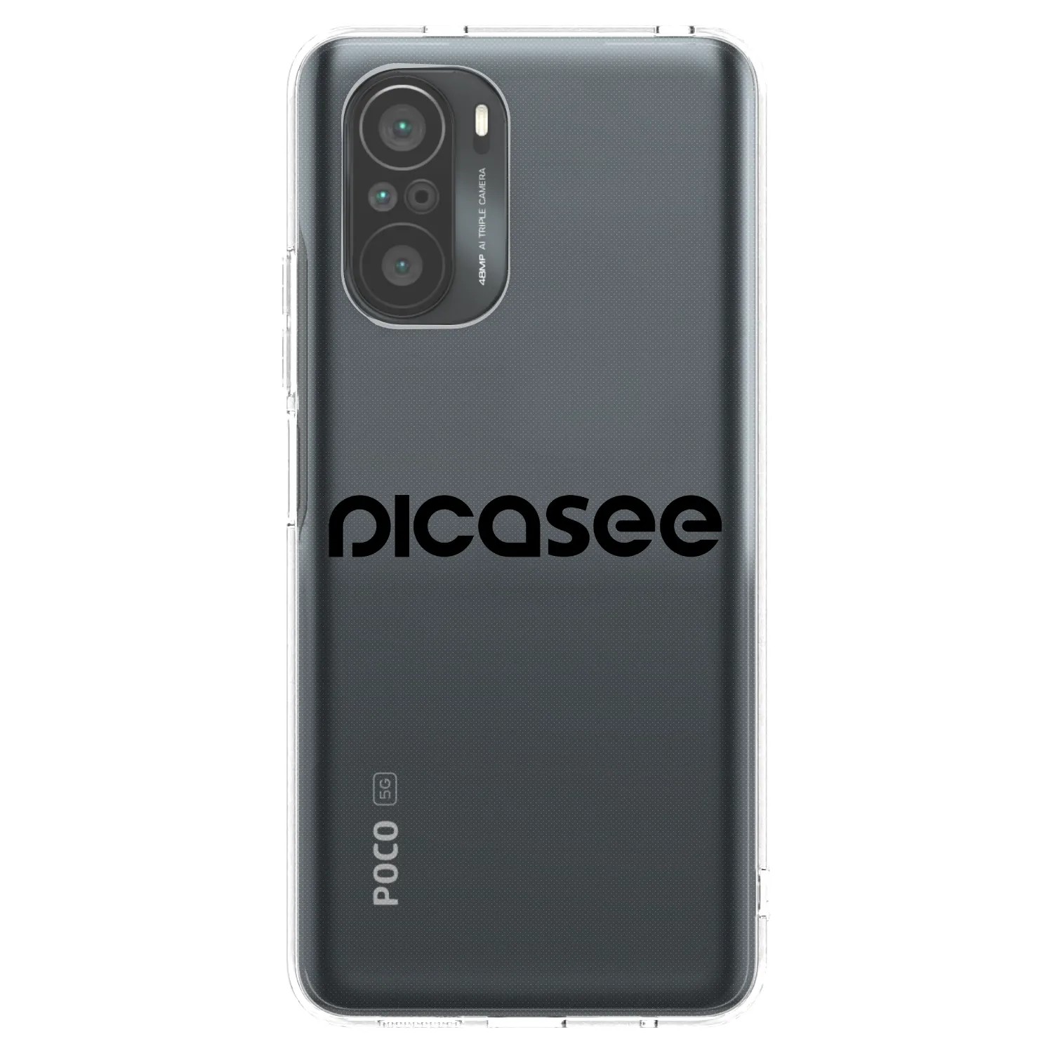Picasee silikonski prozorni ovitek za Xiaomi Poco F3 - Picasee - new logo - black