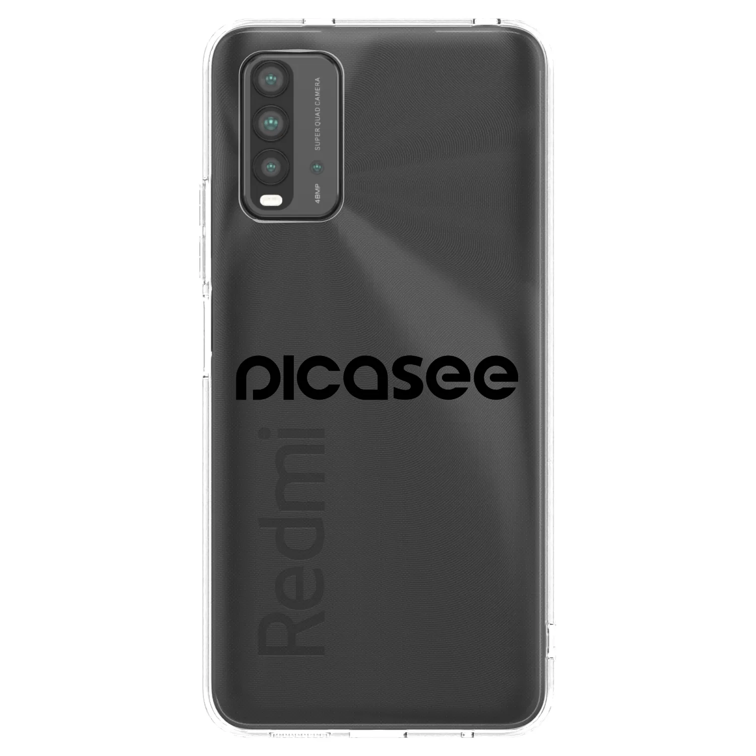 Picasee silikonski črni ovitek za Xiaomi Redmi 9T - Picasee - new logo - black