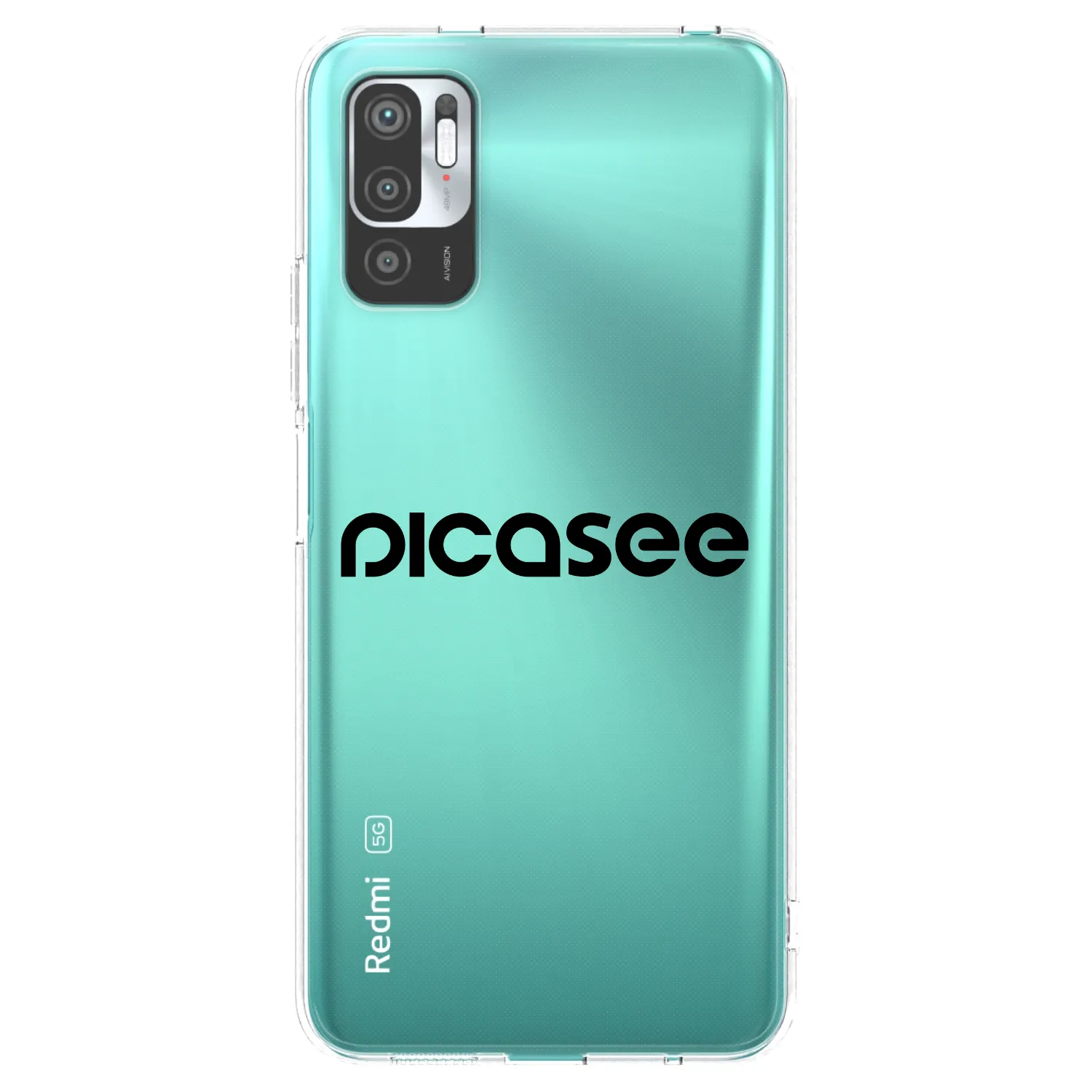 Picasee silikonski prozorni ovitek za Xiaomi Redmi Note 10 5G - Picasee - new logo - black