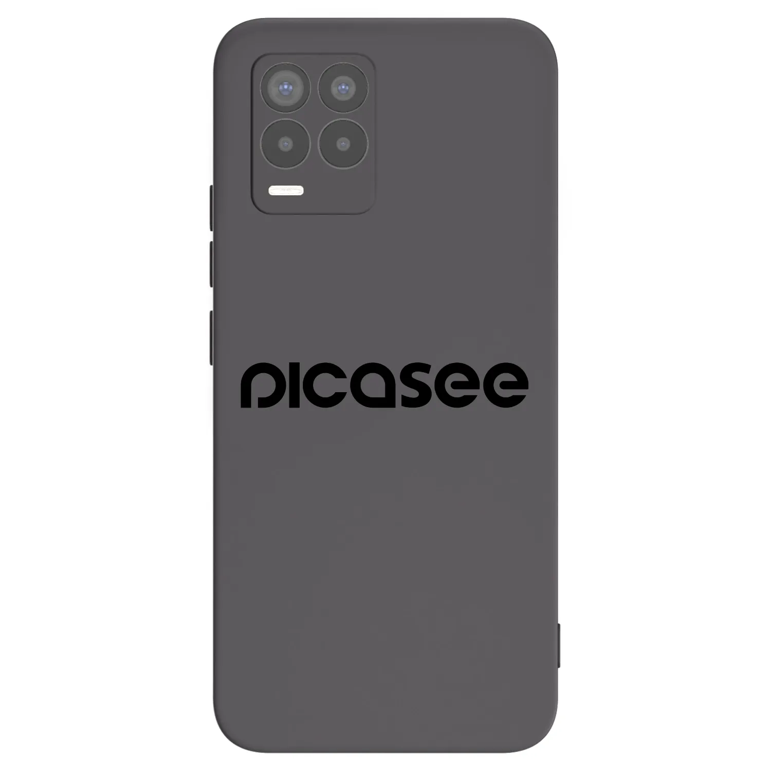 Picasee silikonski črni ovitek za Realme 8 4G - Picasee - new logo - black