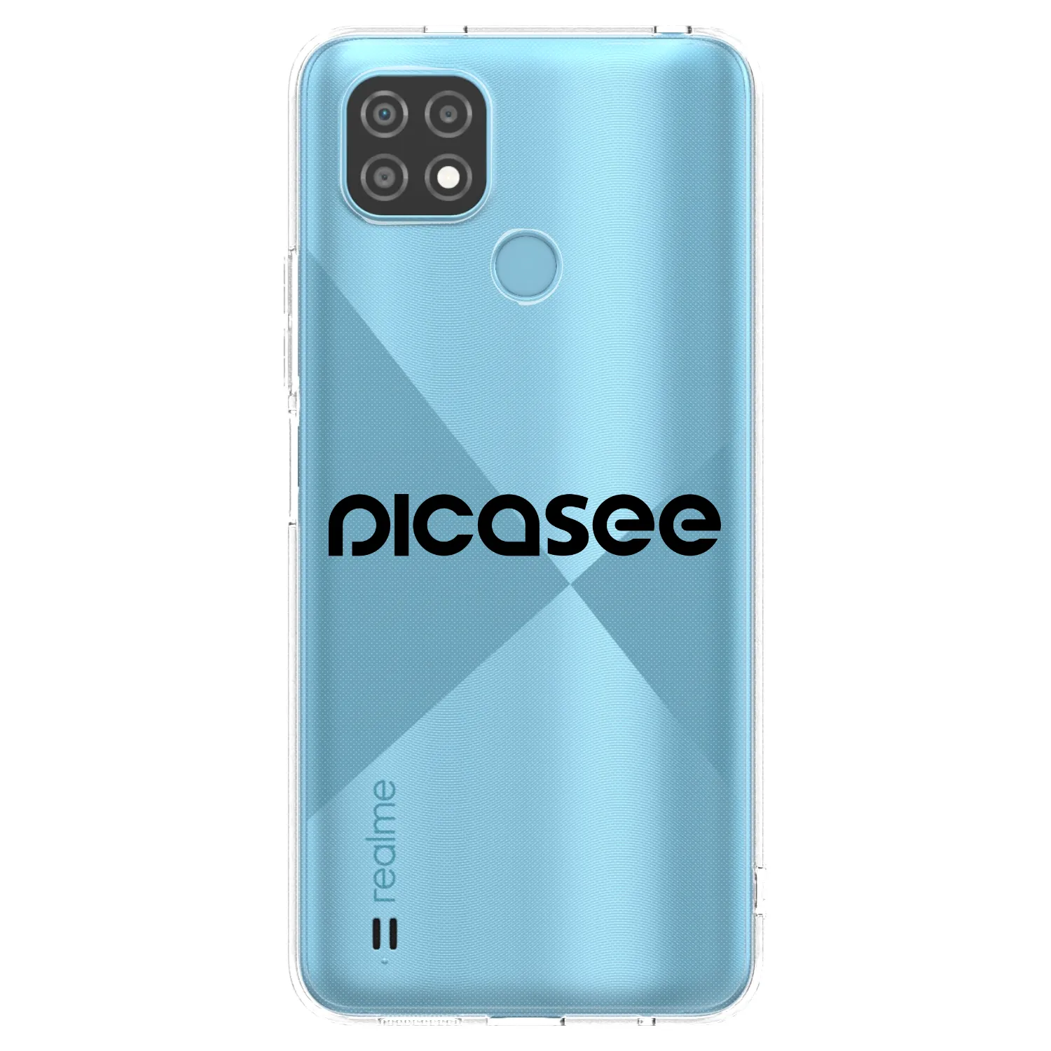 Picasee silikonski prozorni ovitek za Realme C21 - Picasee - new logo - black