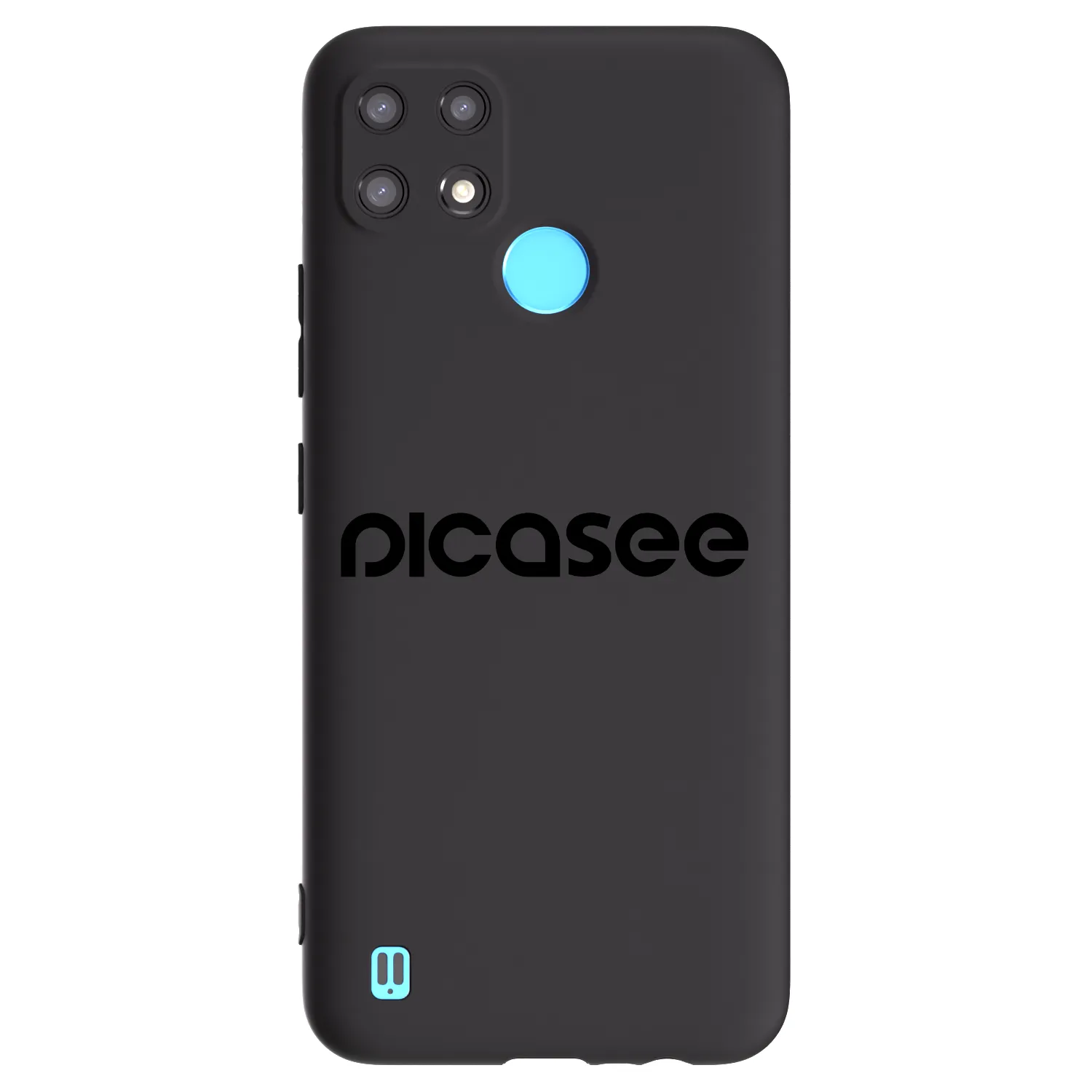 Picasee silikonski črni ovitek za Realme C21 - Picasee - new logo - black