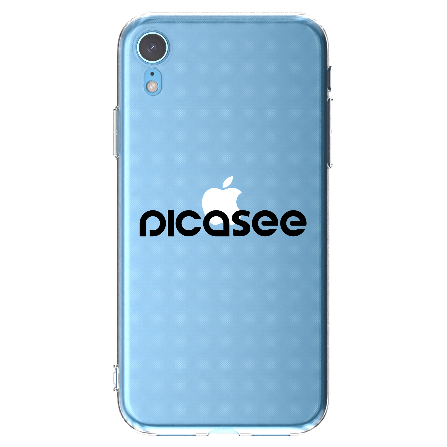 Picasee silikonski prozorni ovitek za Apple iPhone XR - Picasee - new logo - black