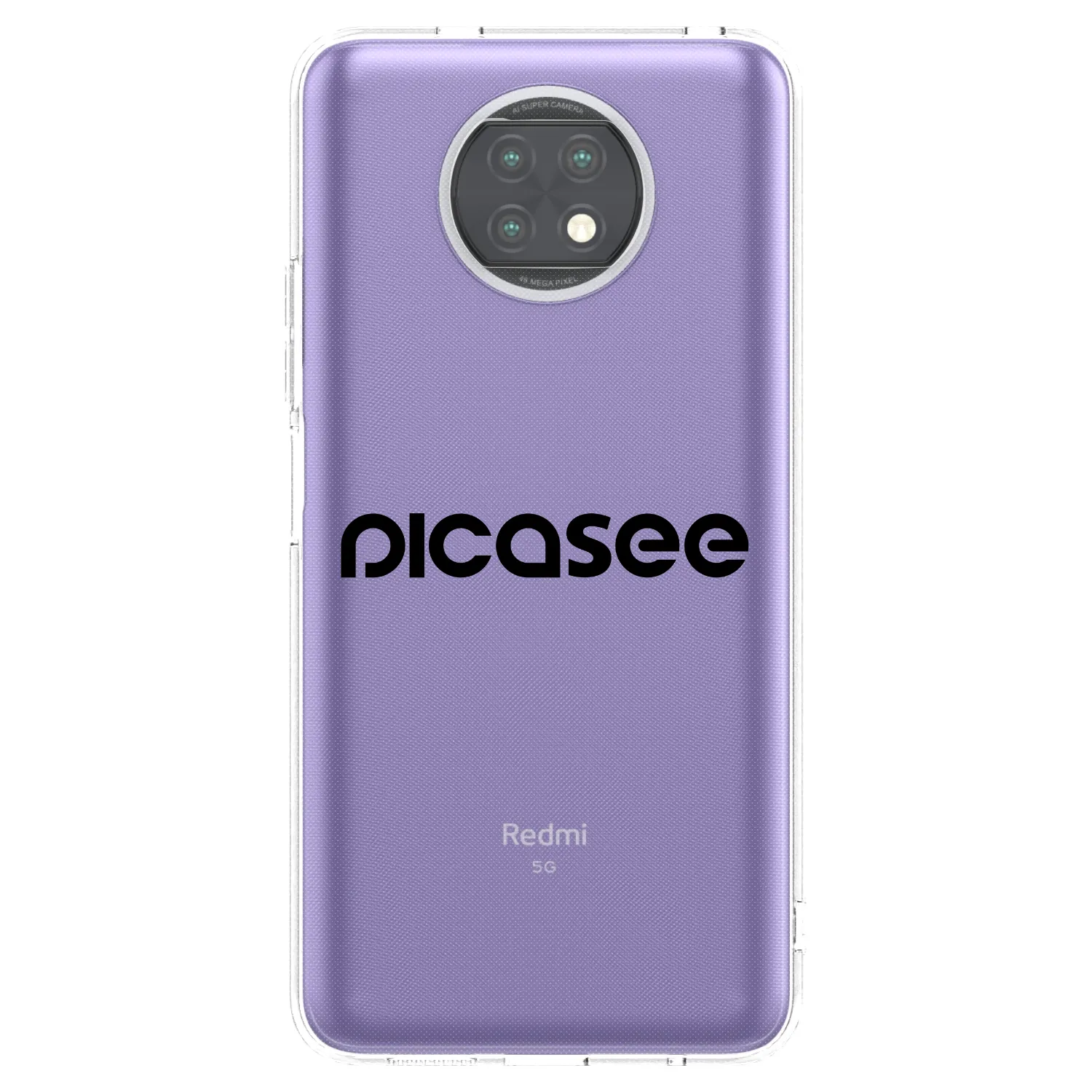 Picasee silikonski prozorni ovitek za Xiaomi Redmi Note 9T - Picasee - new logo - black