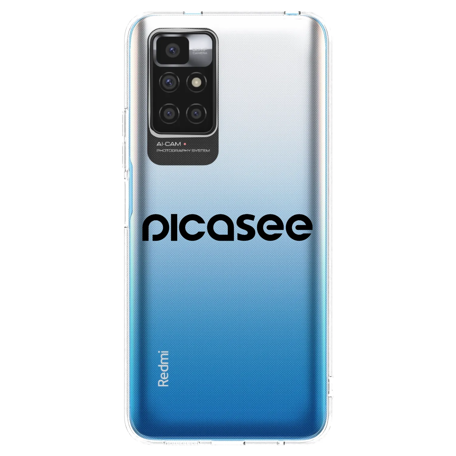 Picasee silikonski prozorni ovitek za Xiaomi Redmi 10 - Picasee - new logo - black
