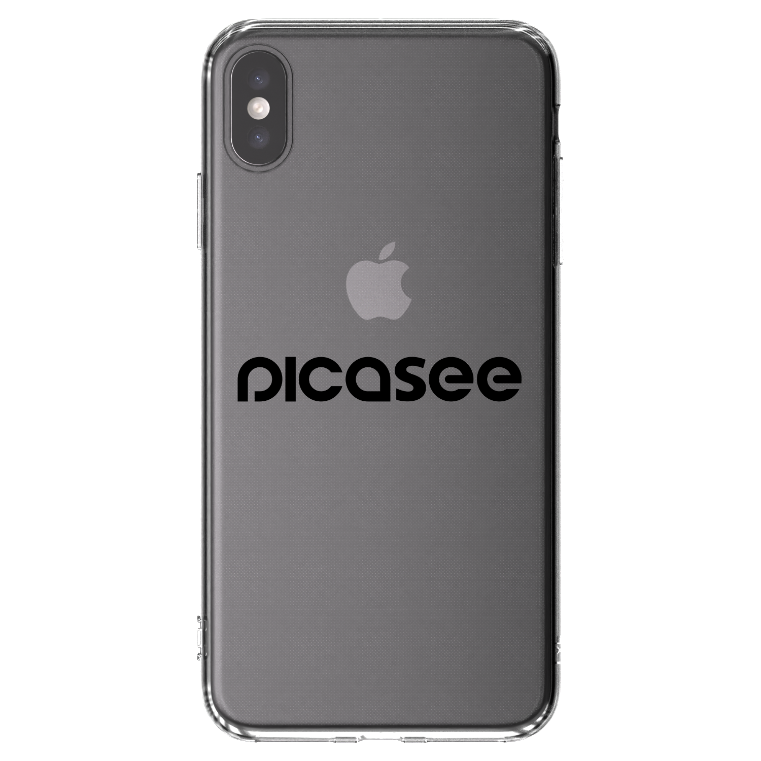 Picasee silikonski prozorni ovitek za Apple iPhone XS Max - Picasee - new logo - black