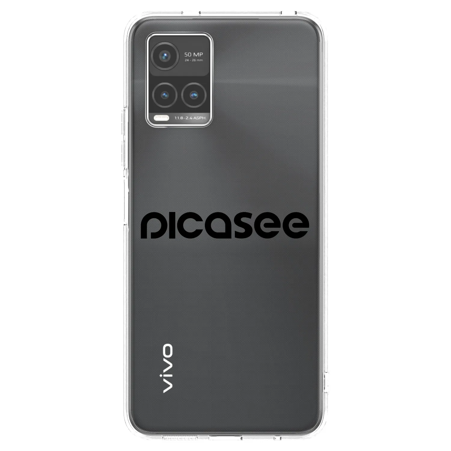 Picasee silikonski prozorni ovitek za Vivo Y33s - Picasee - new logo - black