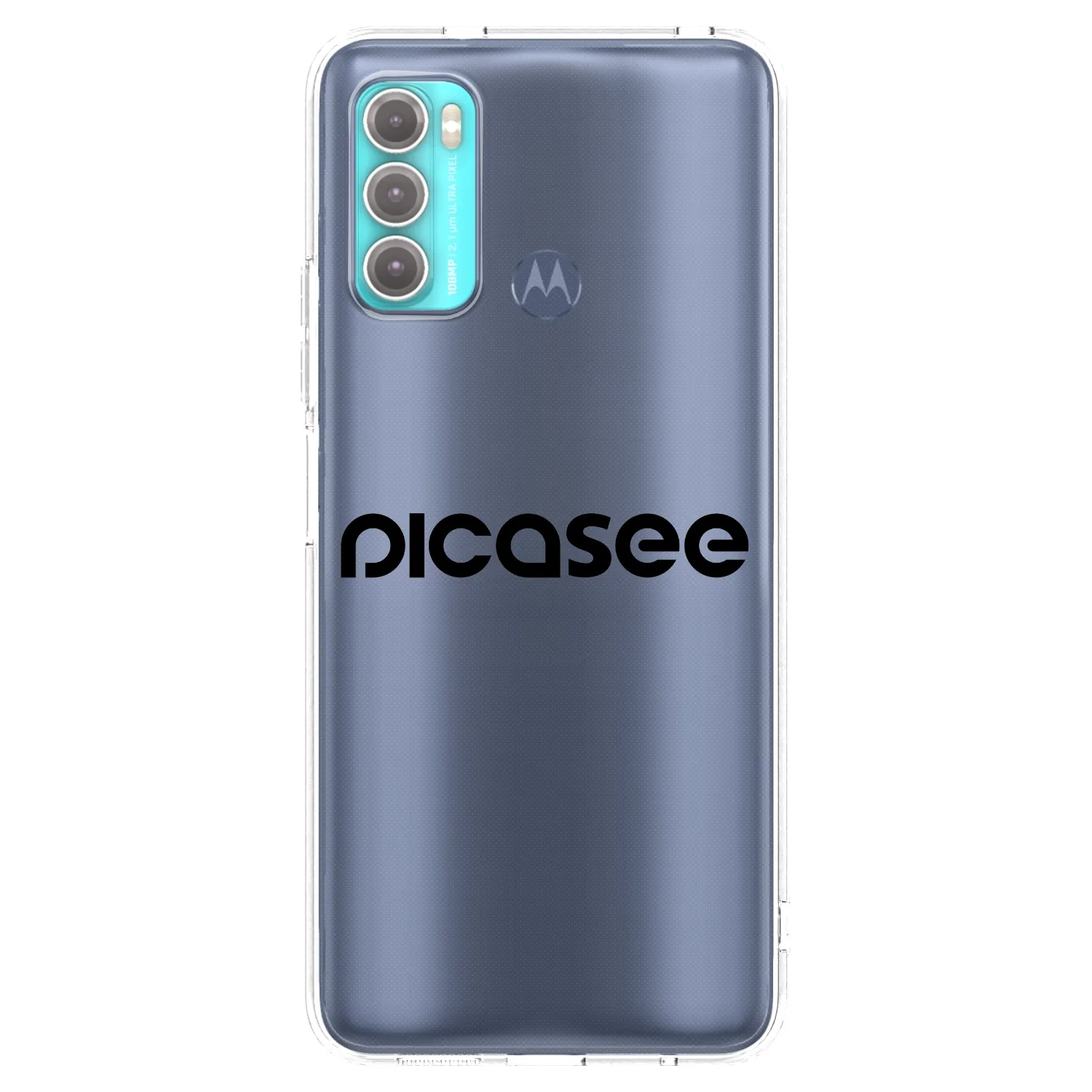 Picasee silikonski prozorni ovitek za Motorola Moto G60 - Picasee - new logo - black