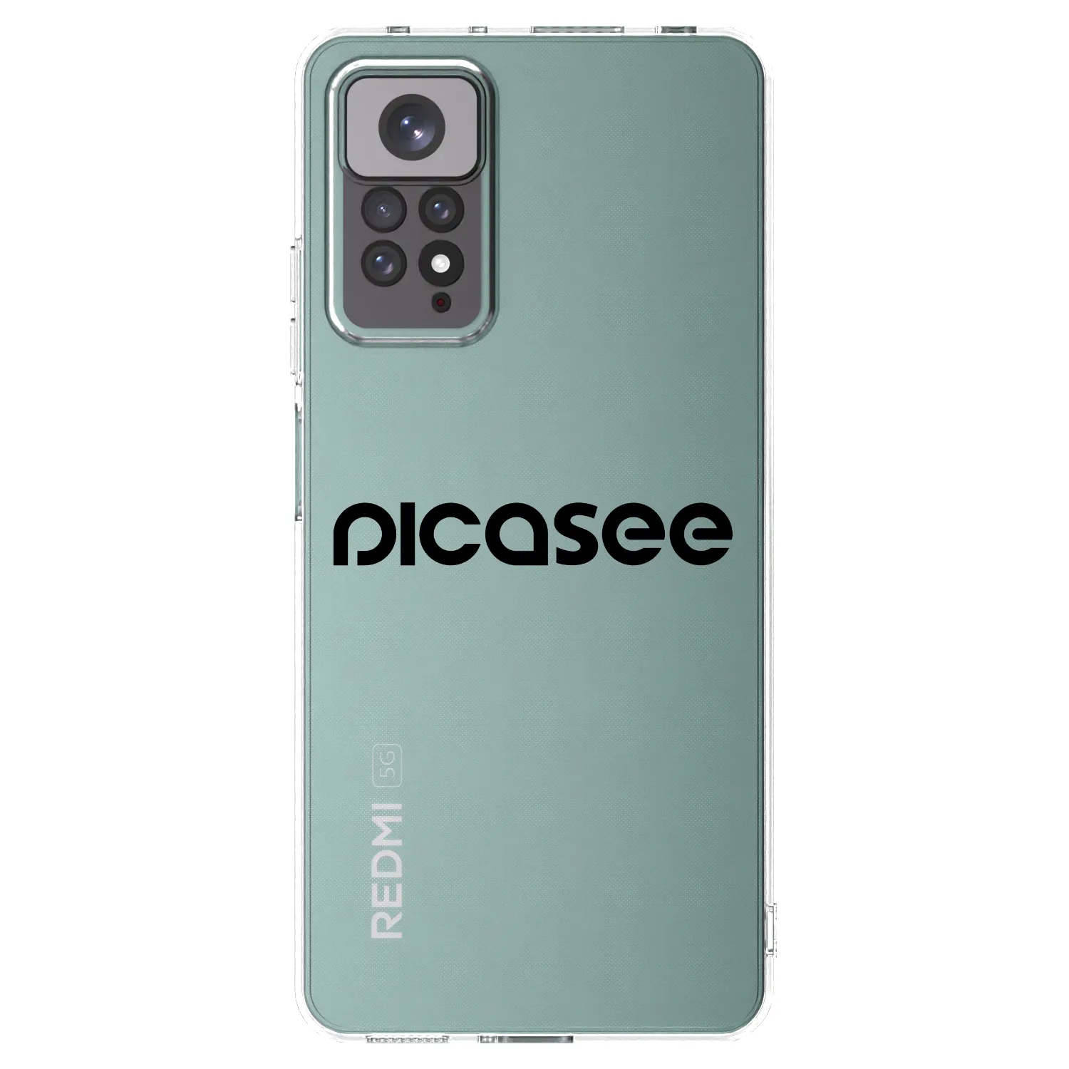 Picasee silikonski prozorni ovitek za Xiaomi Redmi Note 11 - Picasee - new logo - black