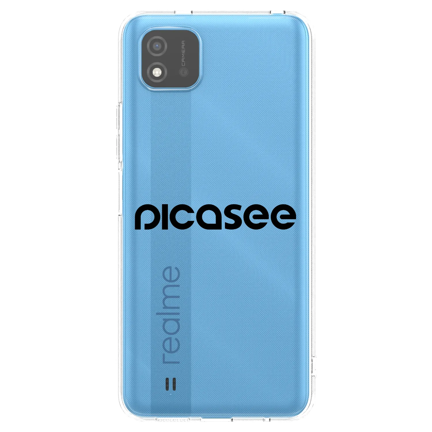 Picasee silikonski prozorni ovitek za Realme C11 (2021) - Picasee - new logo - black