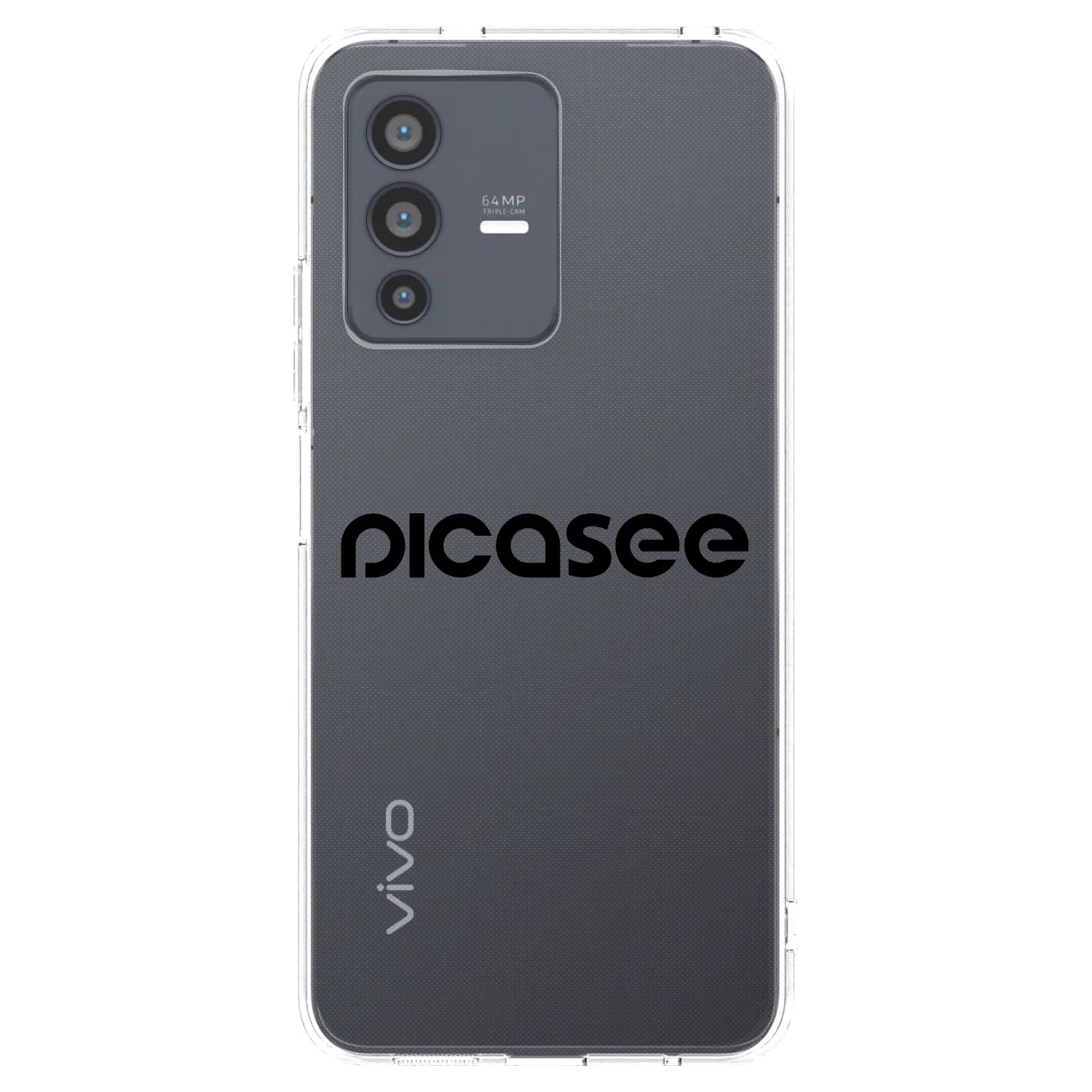 Picasee silikonski prozorni ovitek za Vivo V23 5G - Picasee - new logo - black
