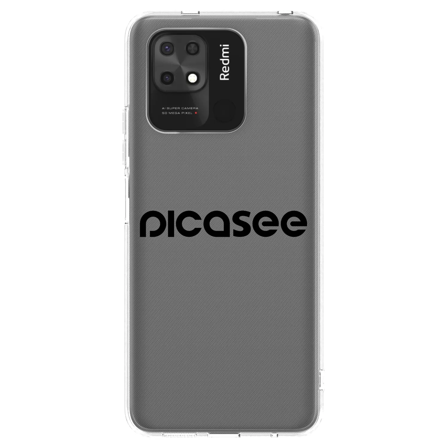 Picasee silikonski prozorni ovitek za Xiaomi Redmi 10C - Picasee - new logo - black
