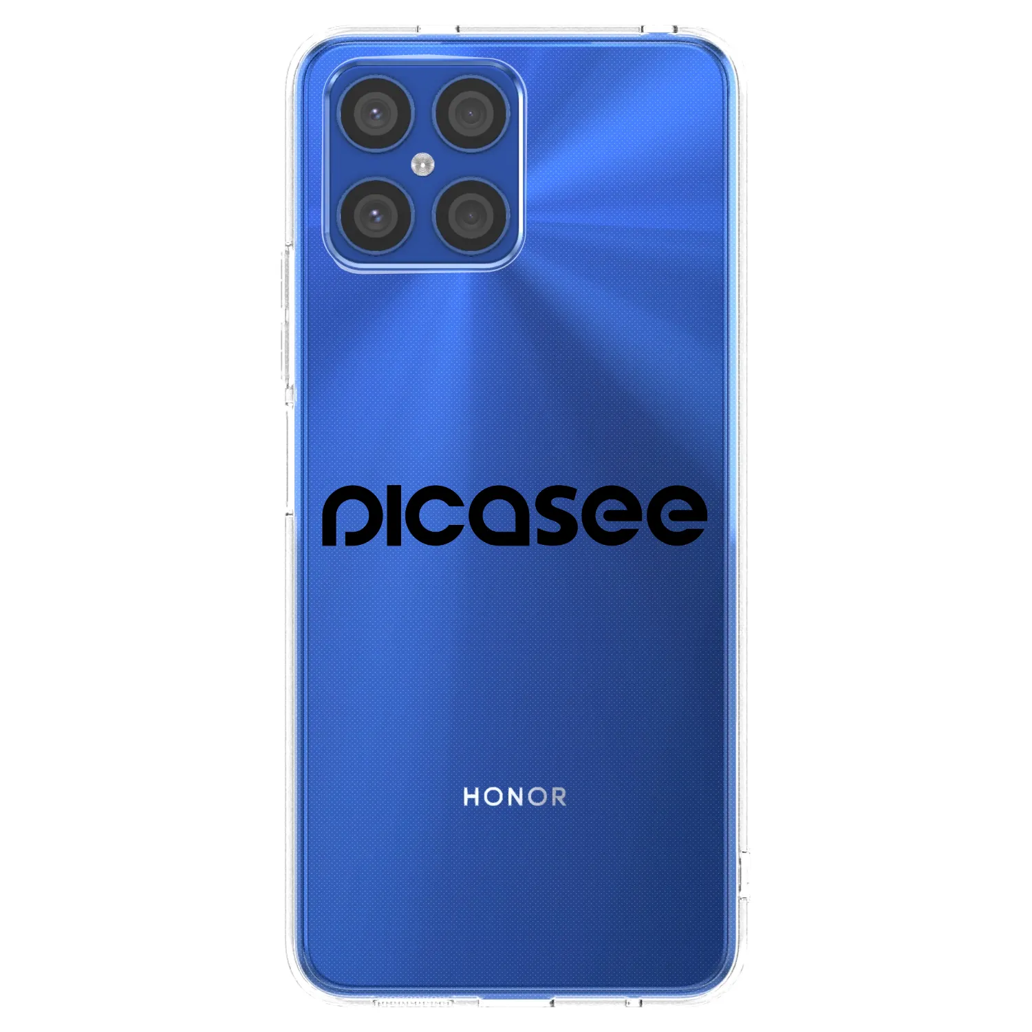 Picasee silikonski prozorni ovitek za Honor X8 4G - Picasee - new logo - black