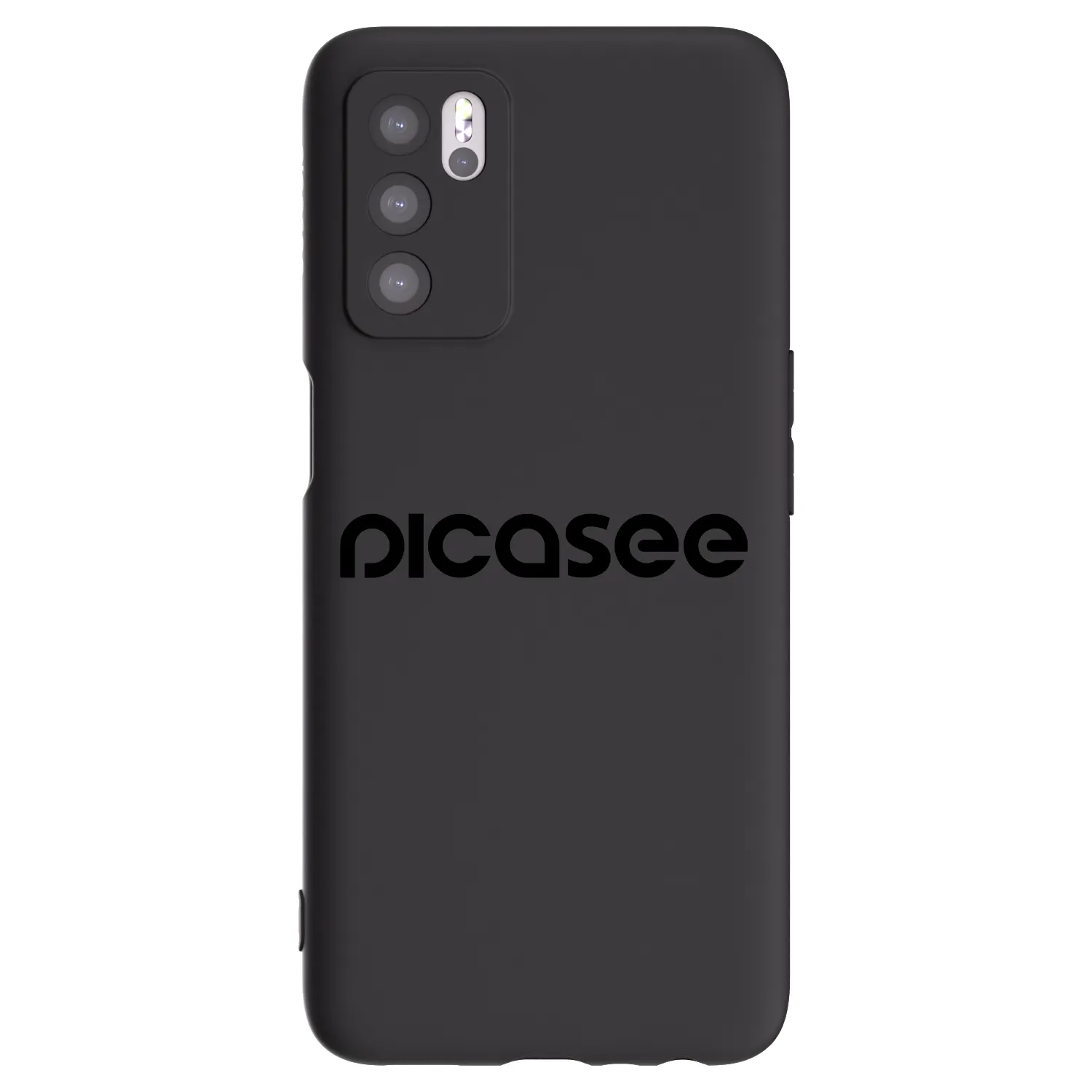 Picasee silikonski črni ovitek za OPPO A16 - Picasee - new logo - black