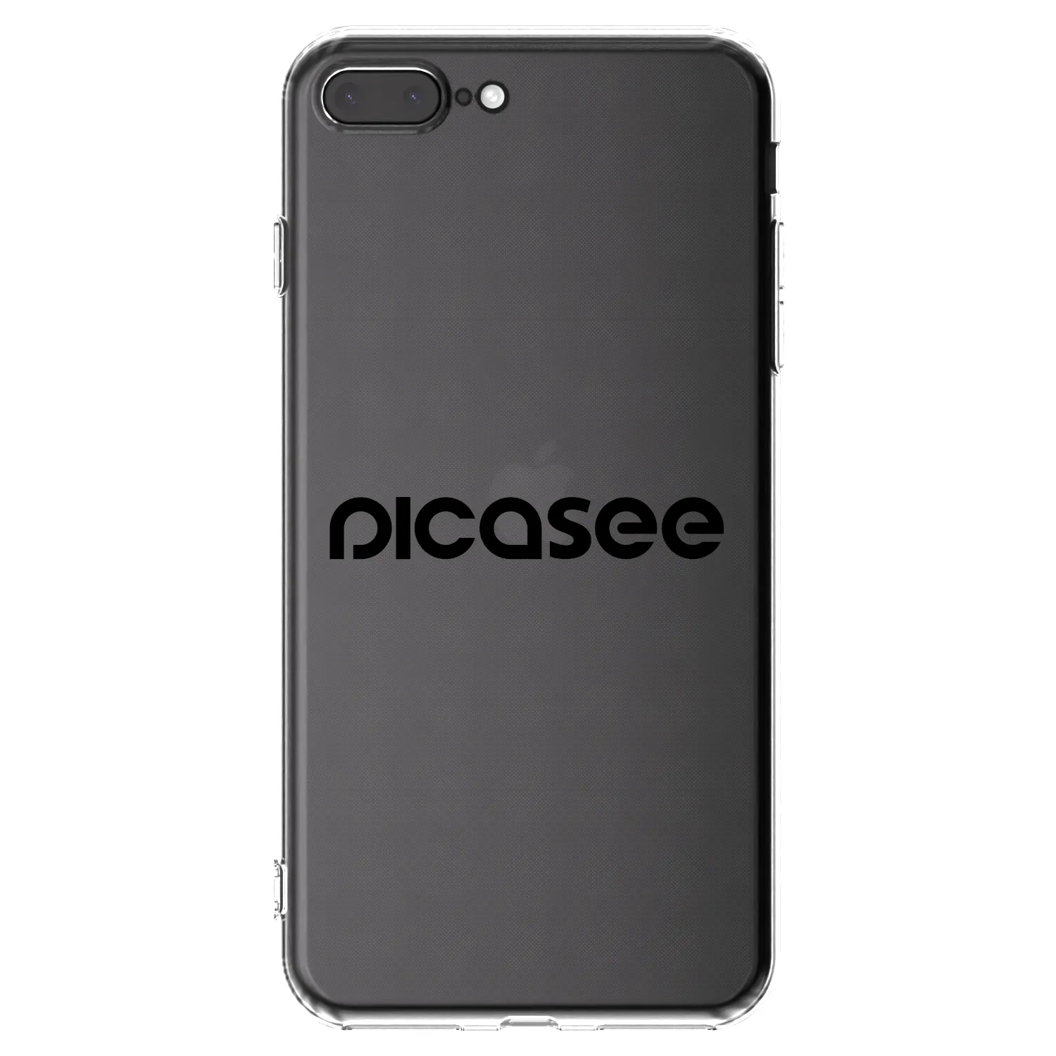 Picasee silikonski prozorni ovitek za Apple iPhone 8 Plus - Picasee - new logo - black