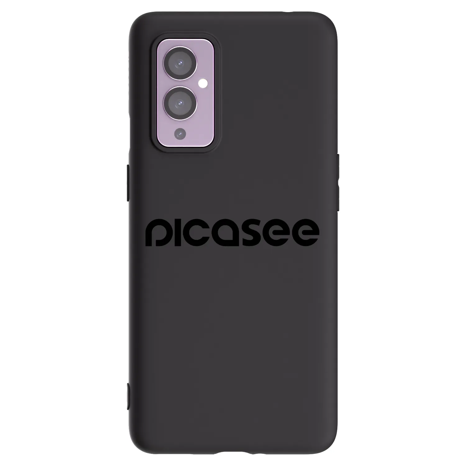 Picasee silikonski črni ovitek za OnePlus 9 - Picasee - new logo - black