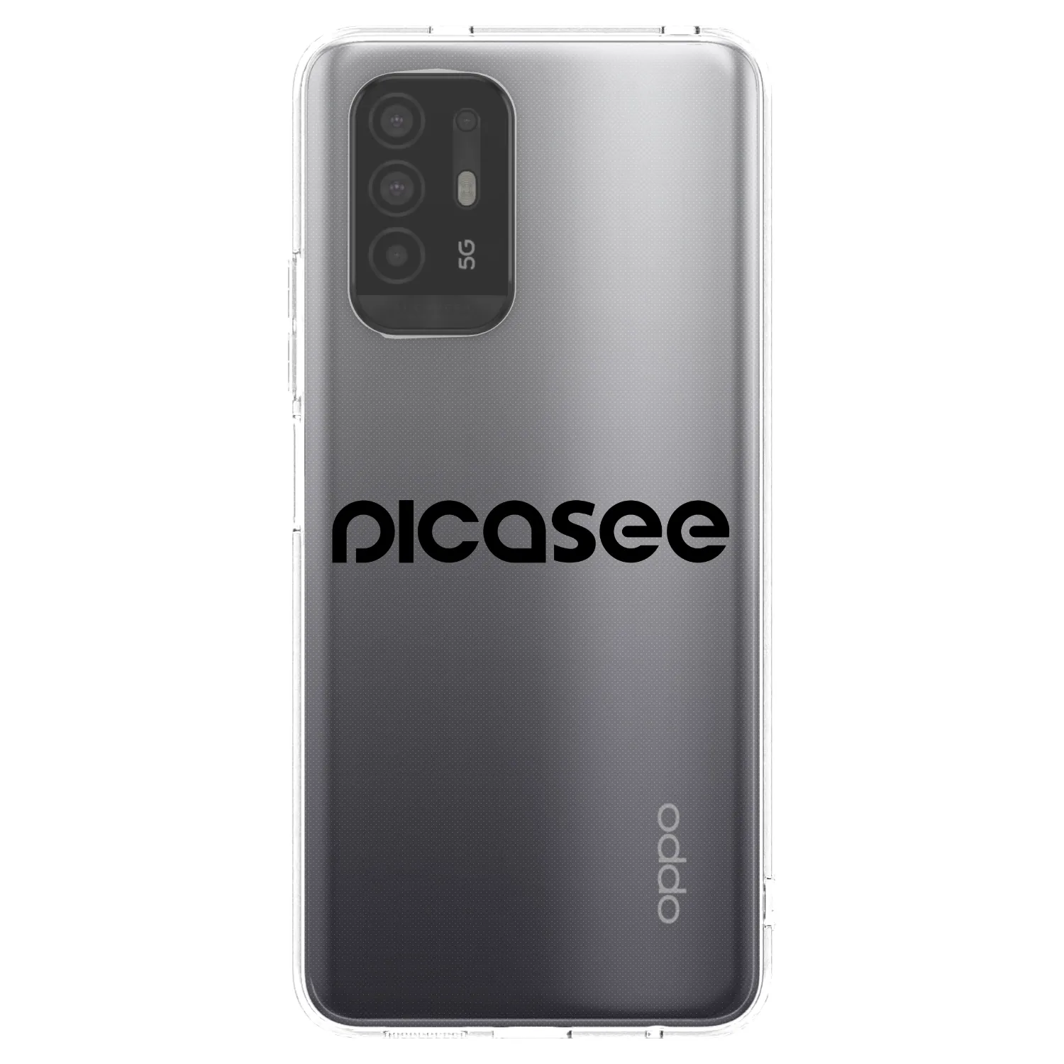 Picasee silikonski prozorni ovitek za OPPO A94 5G - Picasee - new logo - black