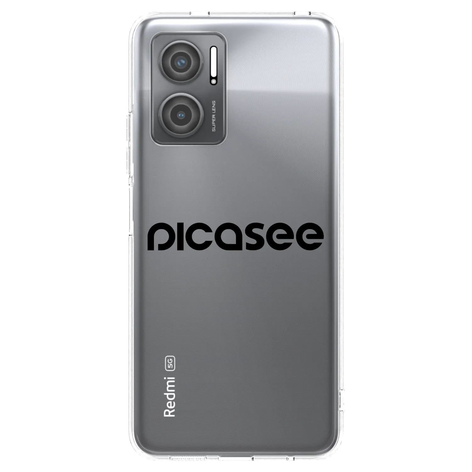 Picasee silikonski prozorni ovitek za Xiaomi Redmi 10 5G - Picasee - new logo - black