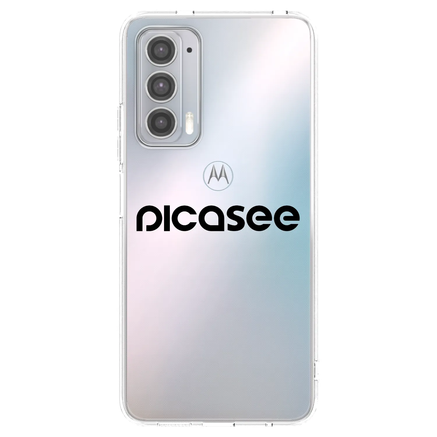 Picasee silikonski prozorni ovitek za Motorola Edge 20 - Picasee - new logo - black