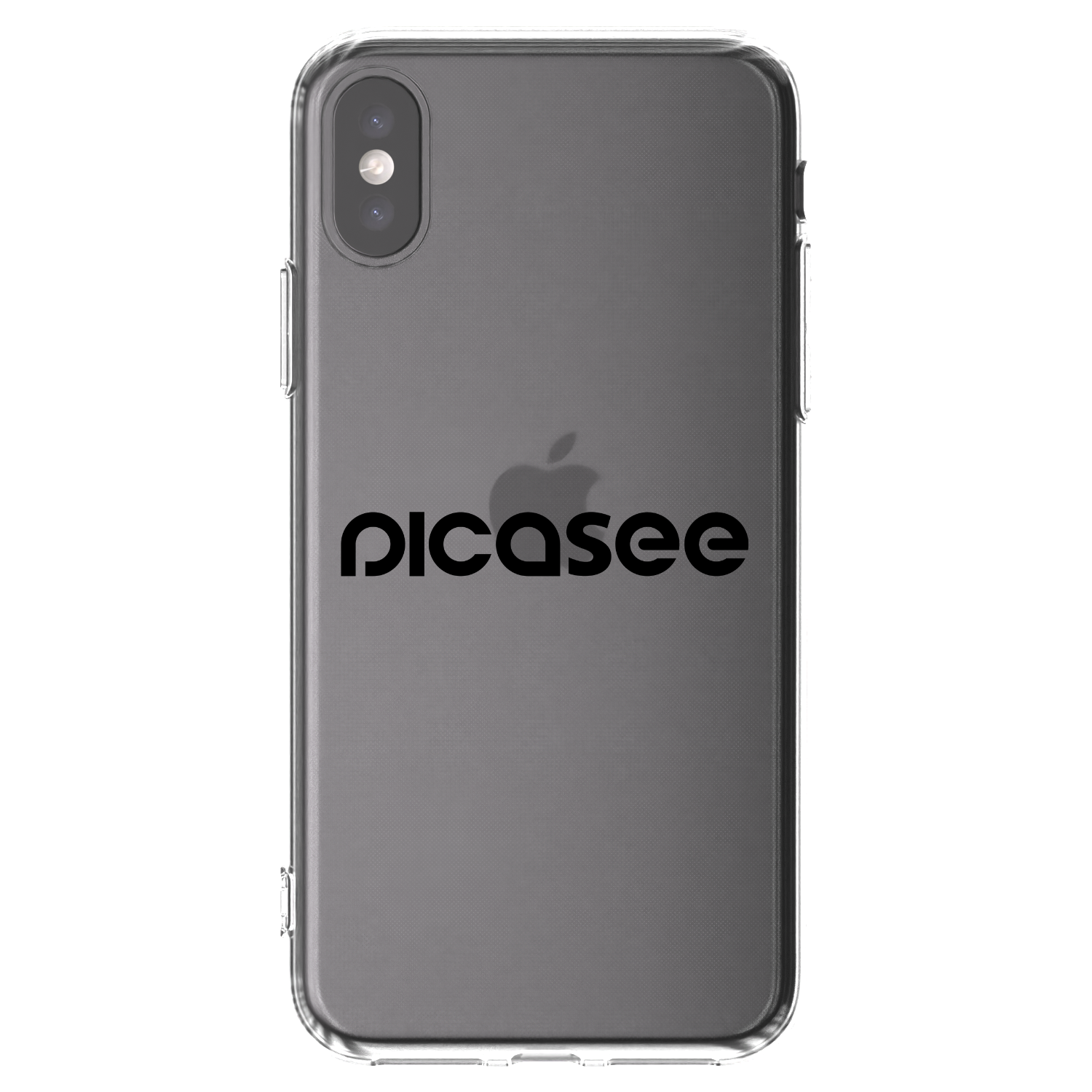 Picasee silikonski prozorni ovitek za Apple iPhone X/XS - Picasee - new logo - black