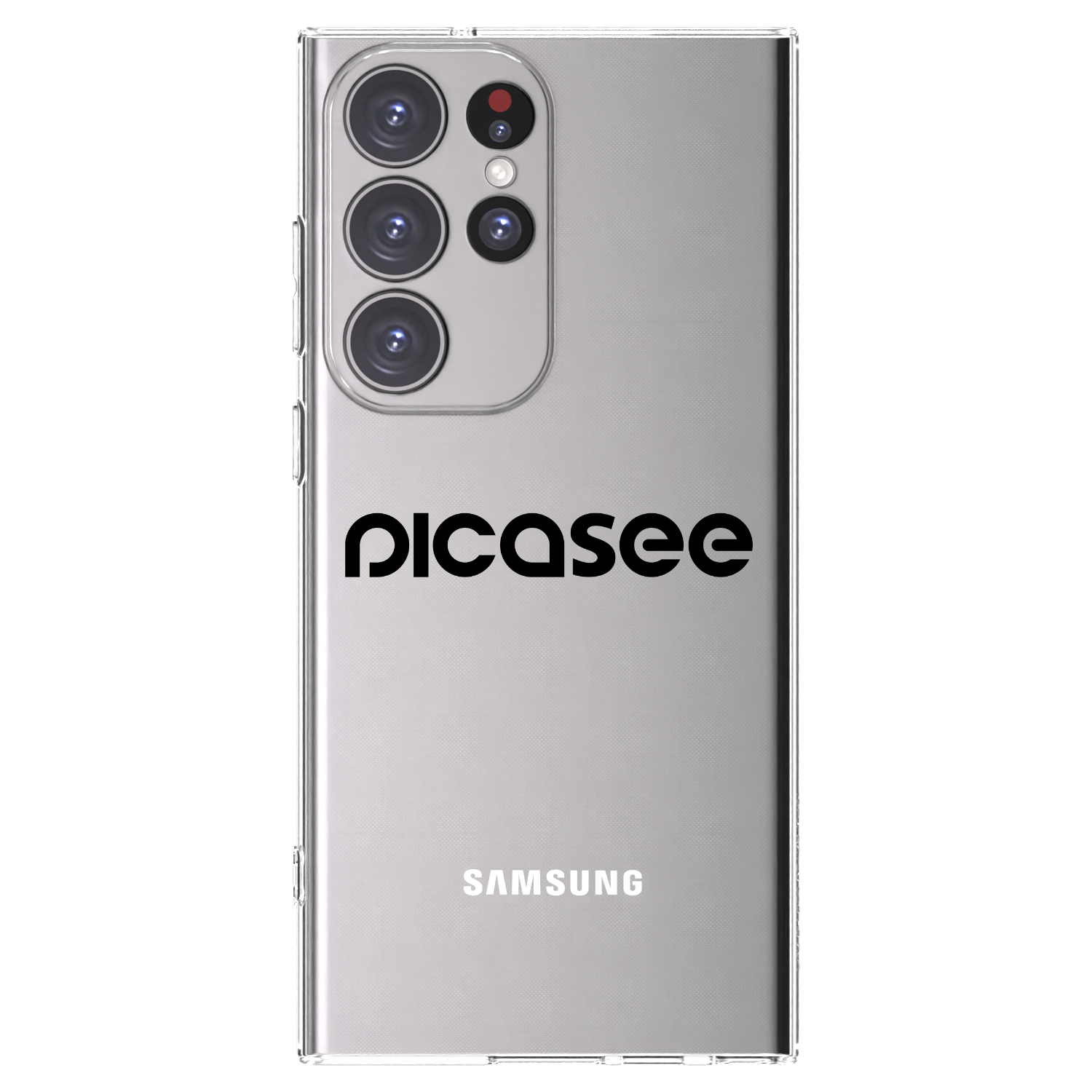 Picasee silikonski prozorni ovitek za Samsung Galaxy S23 Ultra 5G - Picasee - new logo - black