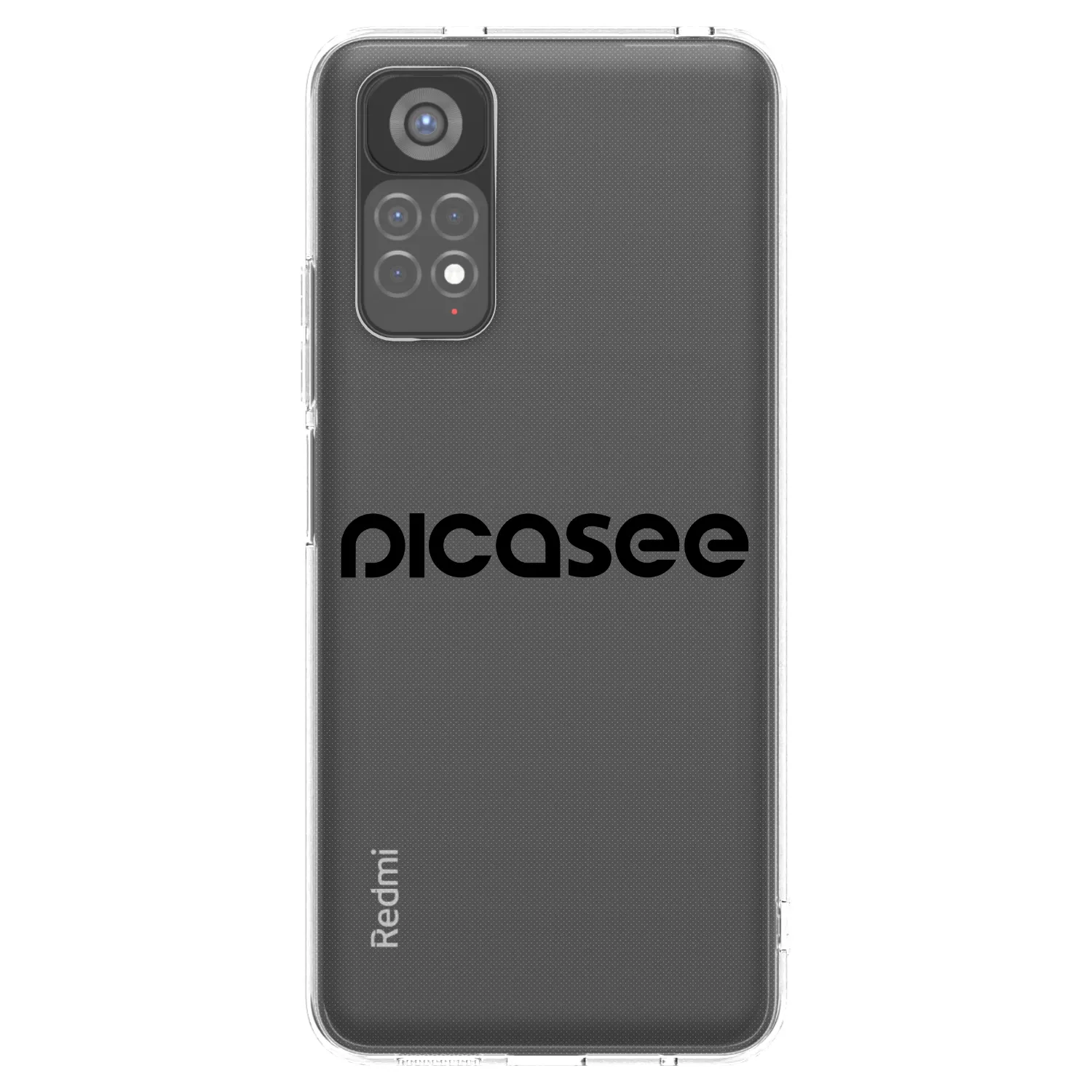Picasee silikonski prozorni ovitek za Xiaomi Redmi Note 11S 5G - Picasee - new logo - black