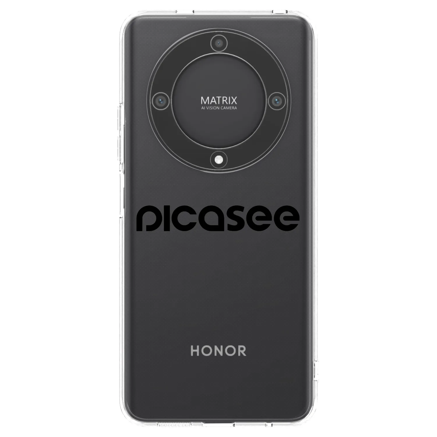 Picasee silikonski prozorni ovitek za Honor Magic5 Lite 5G - Picasee - new logo - black