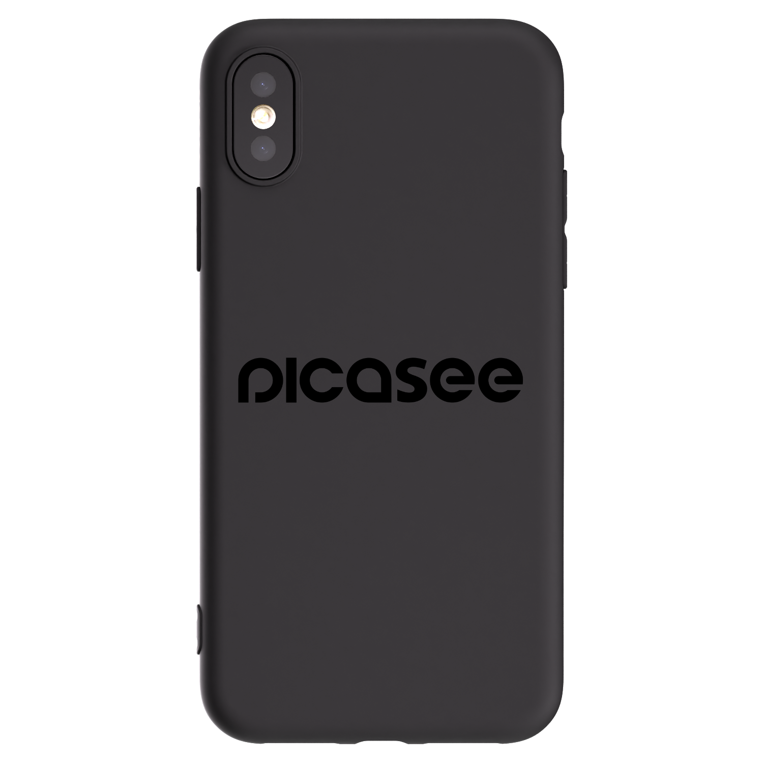 Picasee silikonski črni ovitek za Apple iPhone X/XS - Picasee - new logo - black
