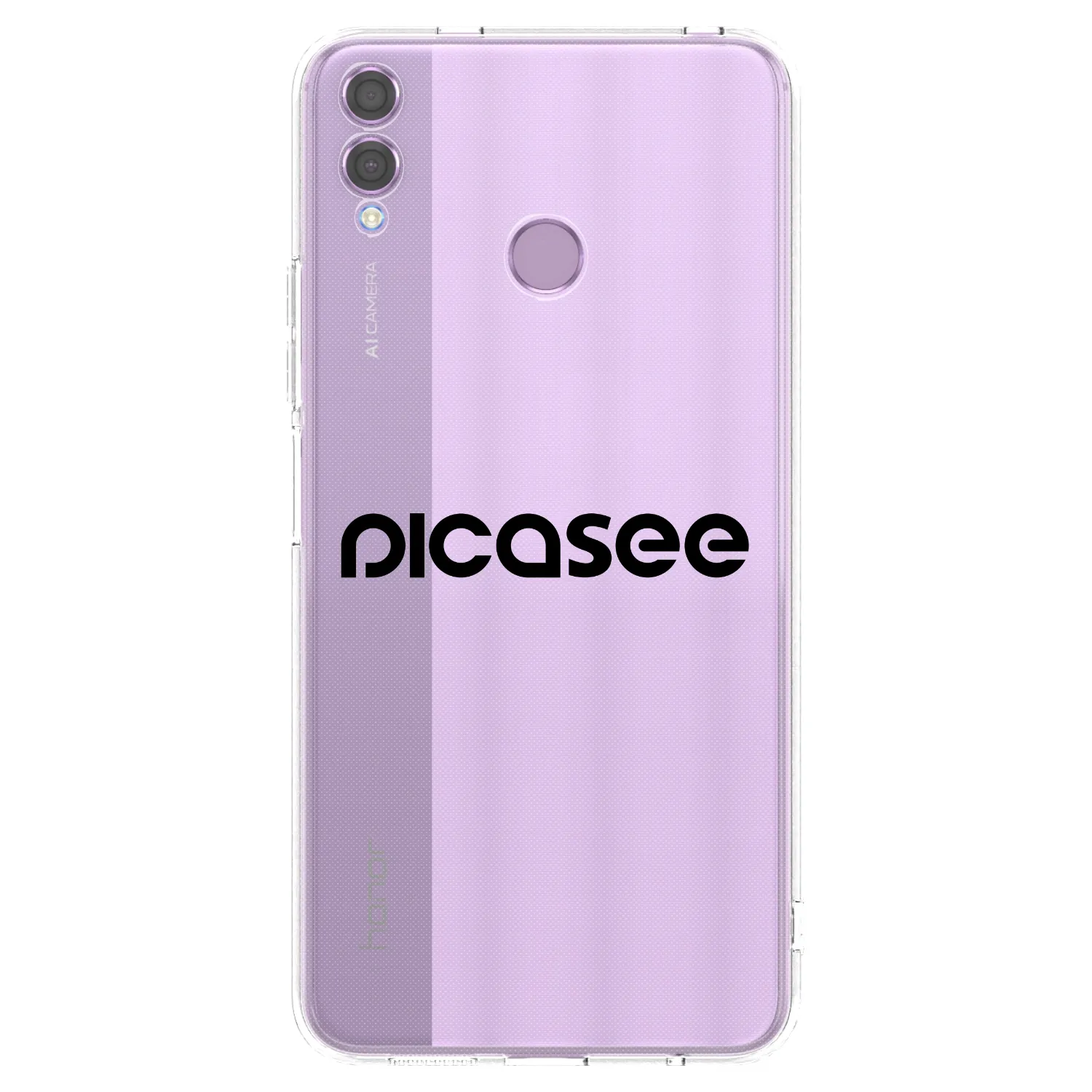 Picasee silikonski prozorni ovitek za Honor 8X - Picasee - new logo - black
