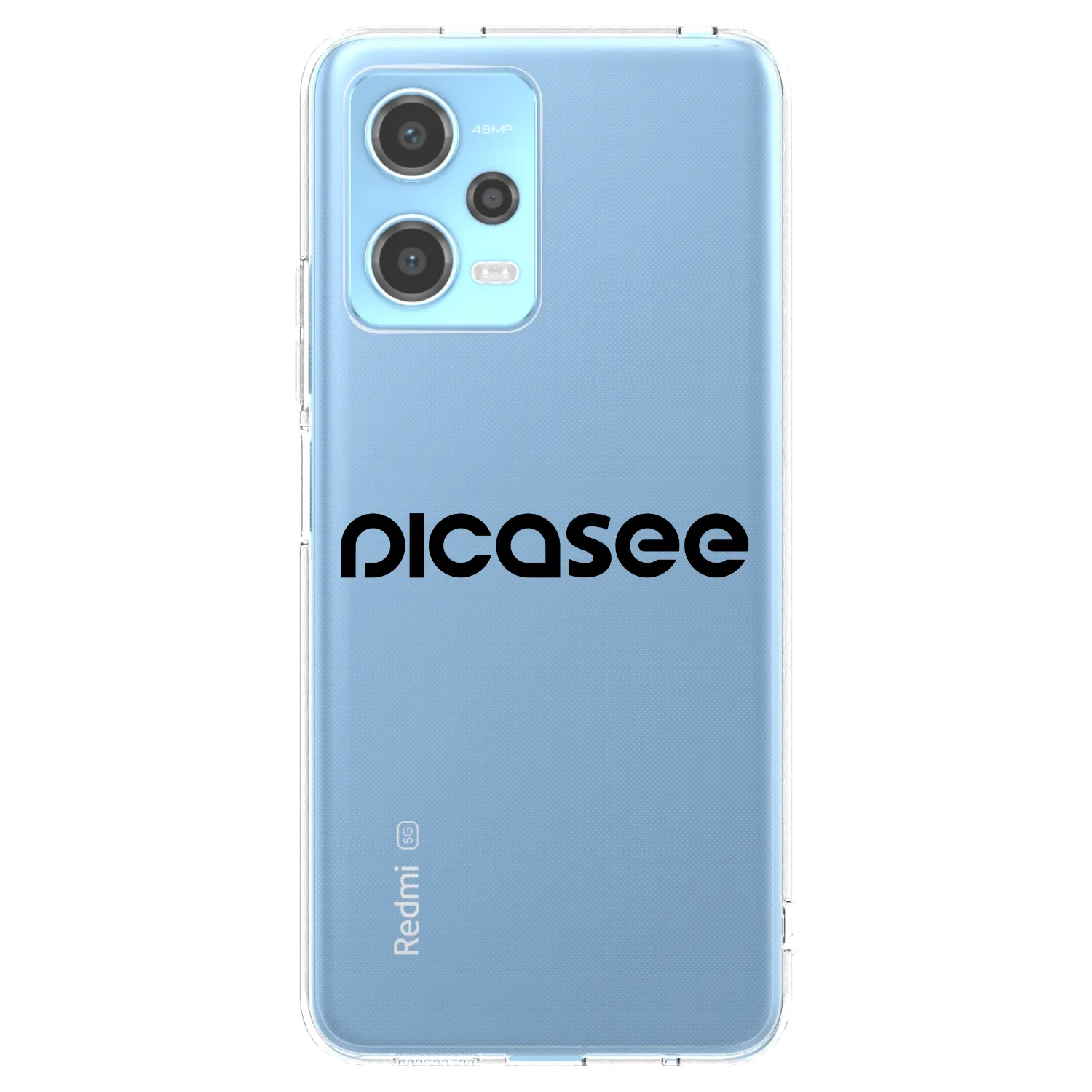 Picasee silikonski prozorni ovitek za Xiaomi Redmi Note 12 5G - Picasee - new logo - black