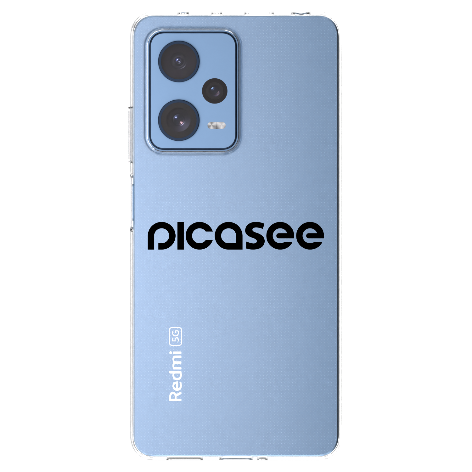 Picasee silikonski prozorni ovitek za Xiaomi Redmi Note 12 Pro 5G - Picasee - new logo - black