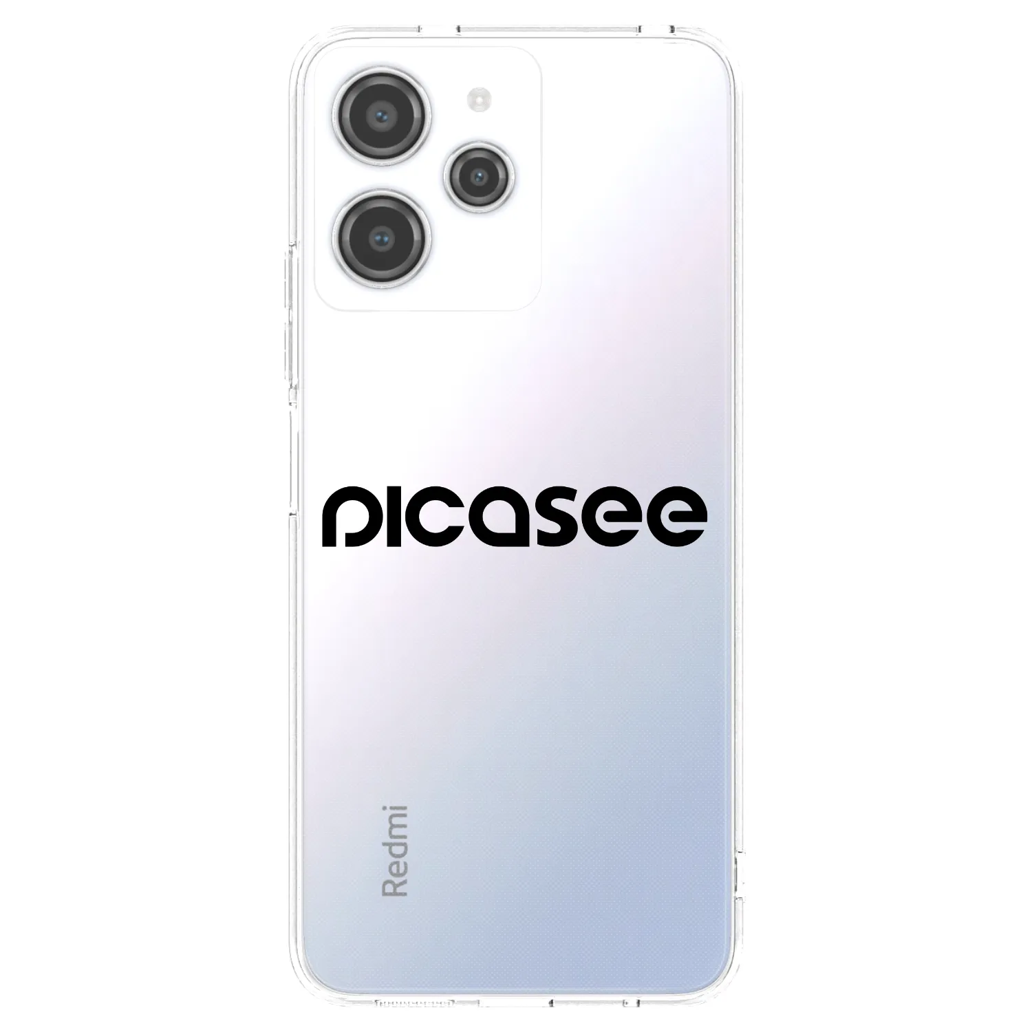 Picasee silikonski prozorni ovitek za Xiaomi Redmi 12 4G - Picasee - new logo - black