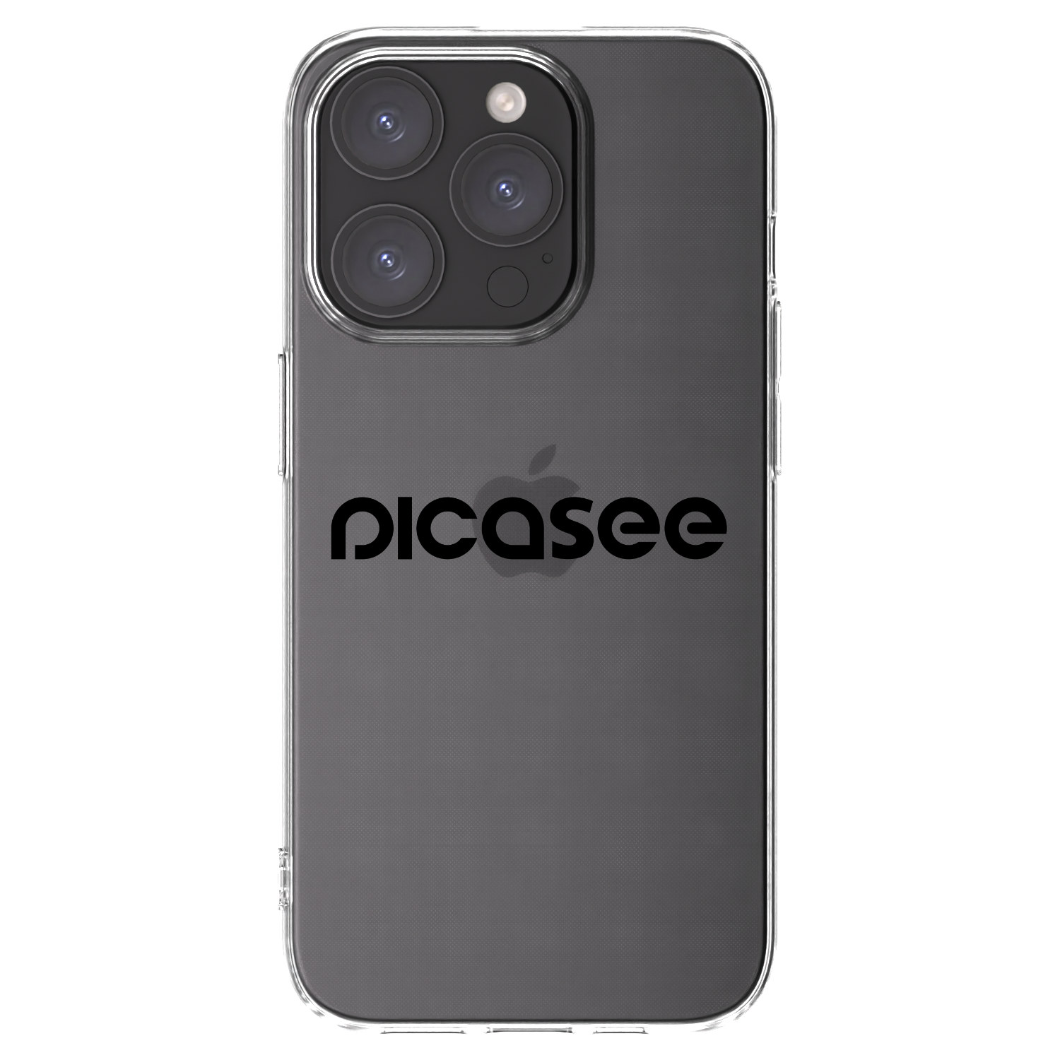 Picasee silikonski prozorni ovitek za Apple iPhone 15 Pro - Picasee - new logo - black